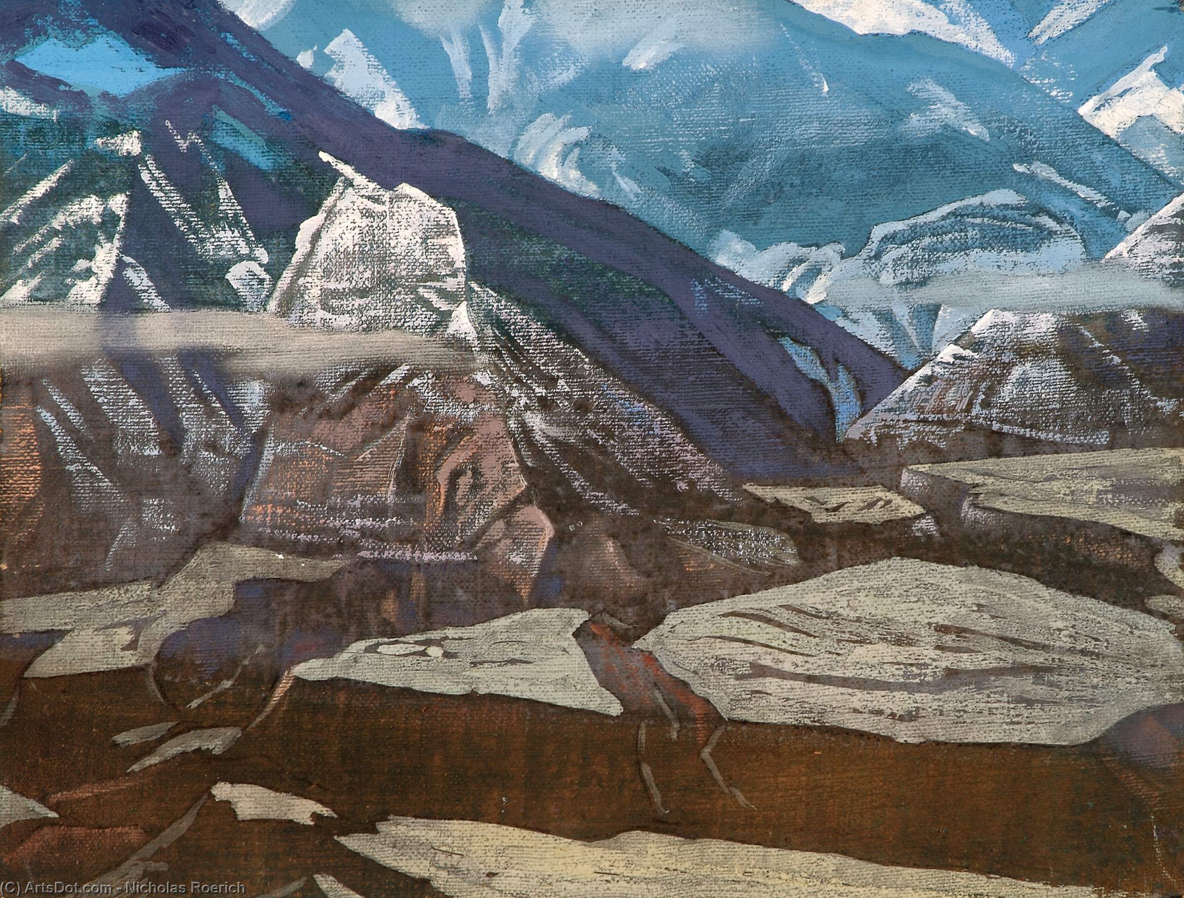 Wikioo.org – L'Enciclopedia delle Belle Arti - Pittura, Opere di Nicholas Roerich - Bharagarh Più forte