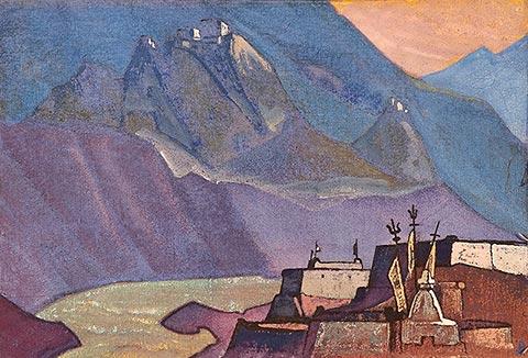 Wikioo.org - The Encyclopedia of Fine Arts - Painting, Artwork by Nicholas Roerich - Chandra River 1