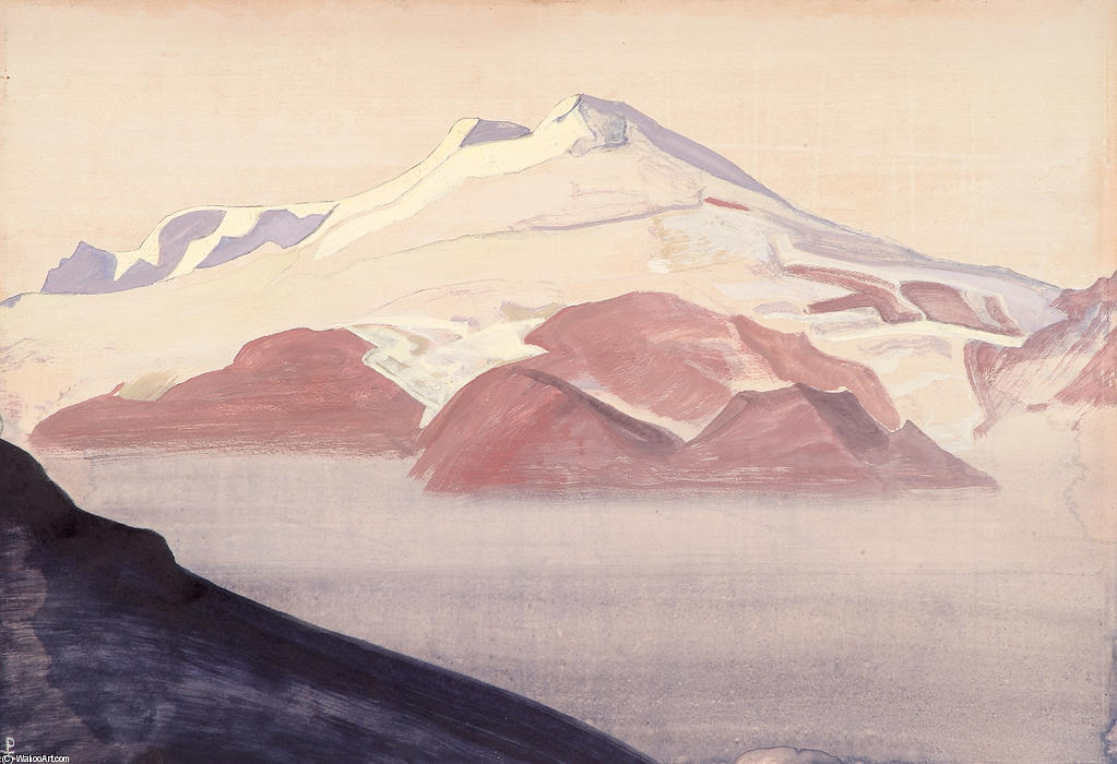 WikiOO.org - Güzel Sanatlar Ansiklopedisi - Resim, Resimler Nicholas Roerich - Elbrus, Caucasus.