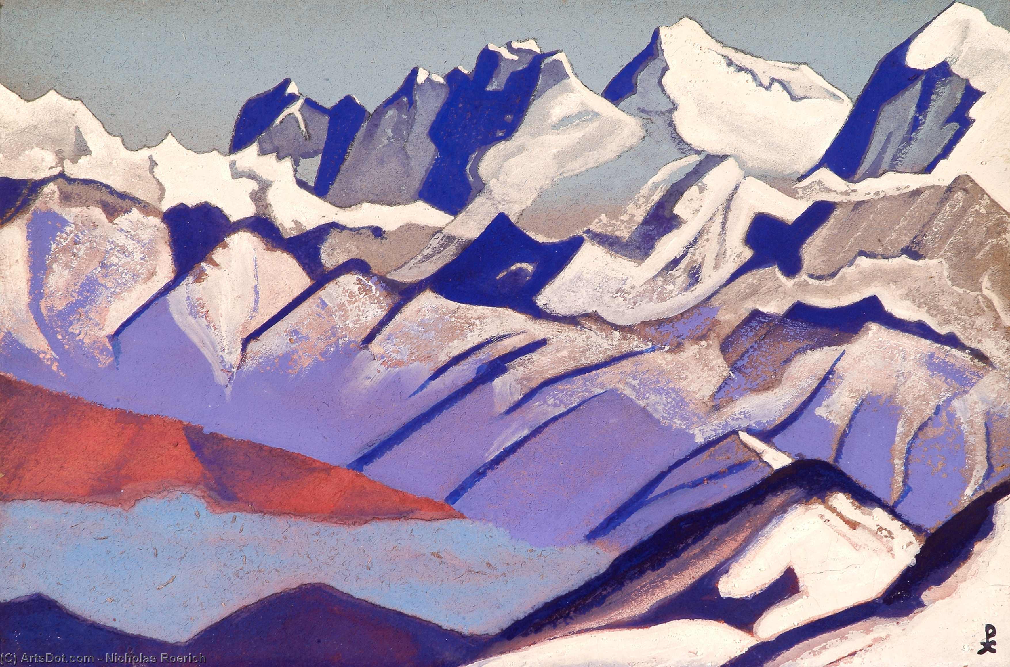 WikiOO.org - Enciclopédia das Belas Artes - Pintura, Arte por Nicholas Roerich - Everest