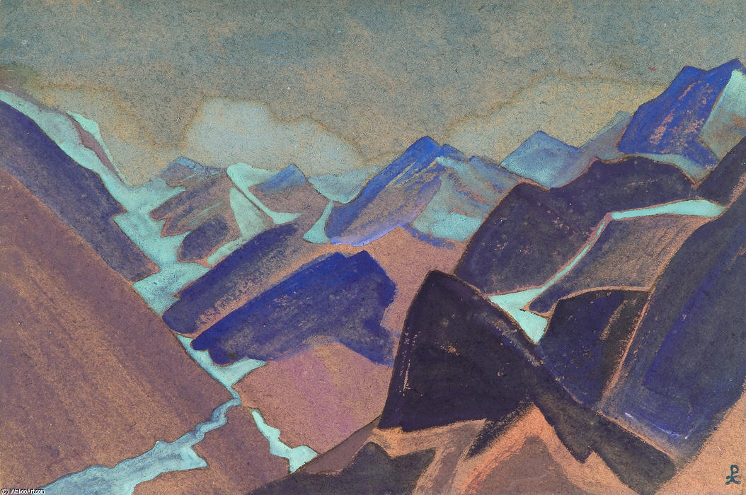 Wikioo.org - The Encyclopedia of Fine Arts - Painting, Artwork by Nicholas Roerich - Glaciers of Lahul
