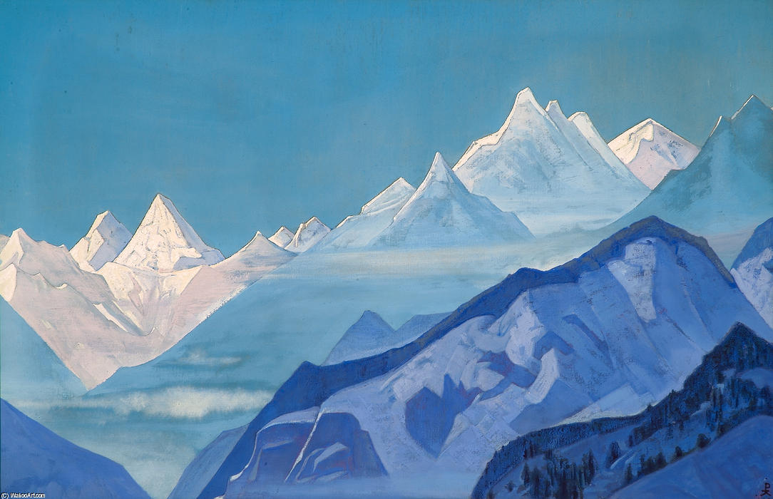 Wikoo.org - موسوعة الفنون الجميلة - اللوحة، العمل الفني Nicholas Roerich - Guru Guri Dhar