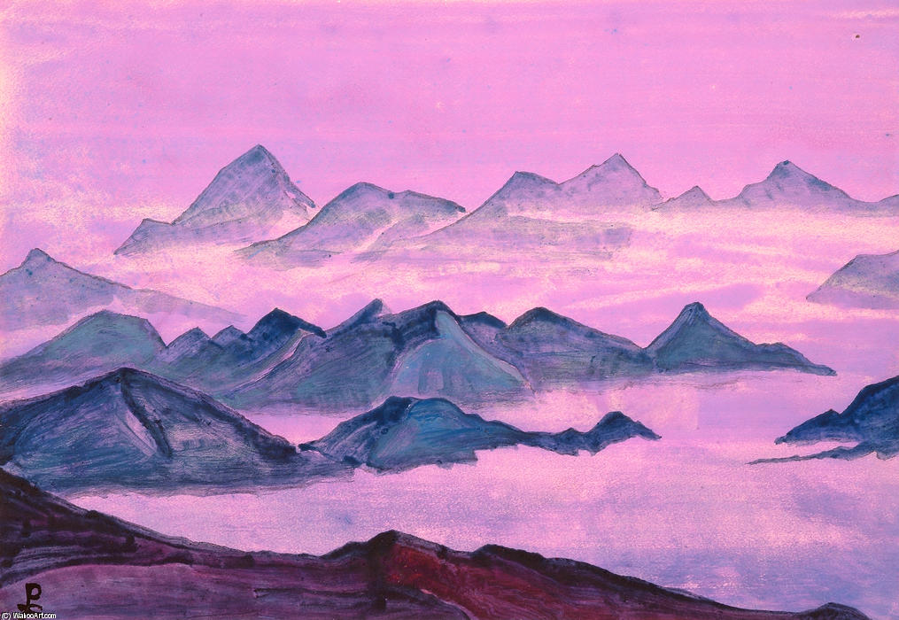Wikioo.org - The Encyclopedia of Fine Arts - Painting, Artwork by Nicholas Roerich - Himalayas 1