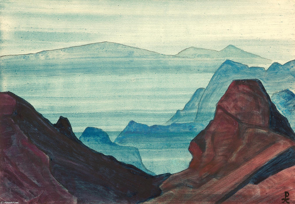 Wikioo.org - The Encyclopedia of Fine Arts - Painting, Artwork by Nicholas Roerich - Himalayas 2