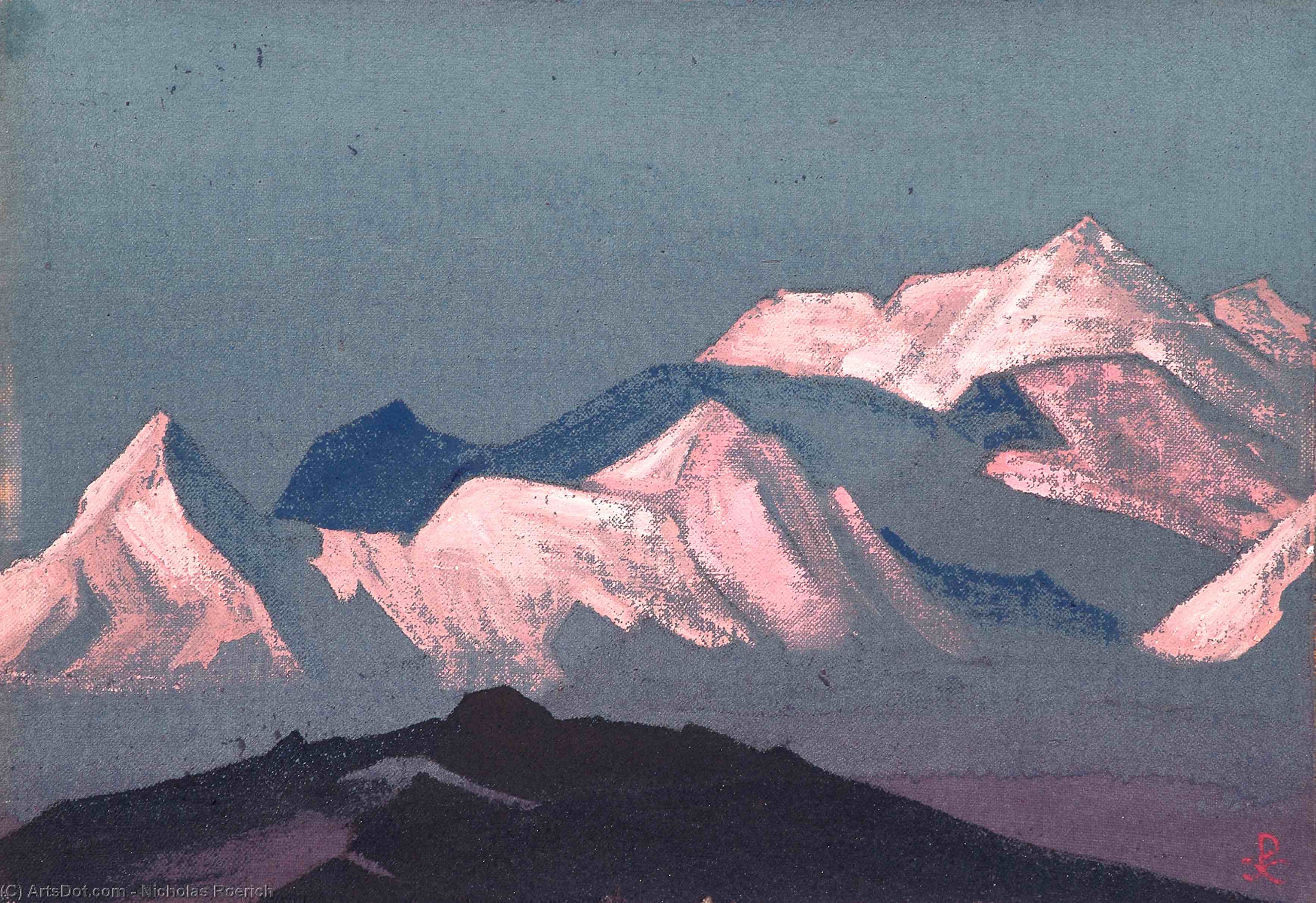 Wikioo.org - The Encyclopedia of Fine Arts - Painting, Artwork by Nicholas Roerich - Himalayas. Study