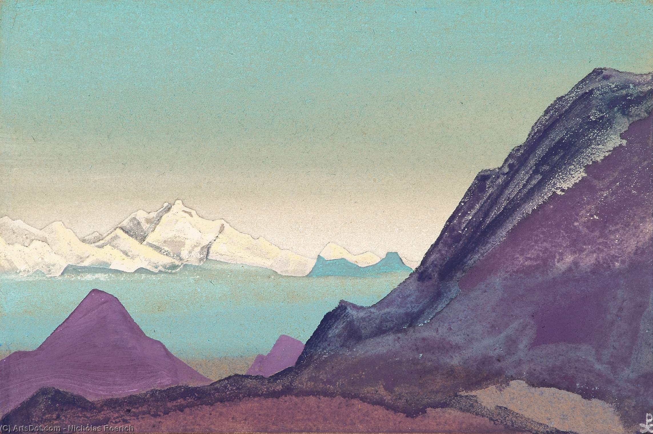 Wikioo.org - The Encyclopedia of Fine Arts - Painting, Artwork by Nicholas Roerich - Kanchenjunga 1