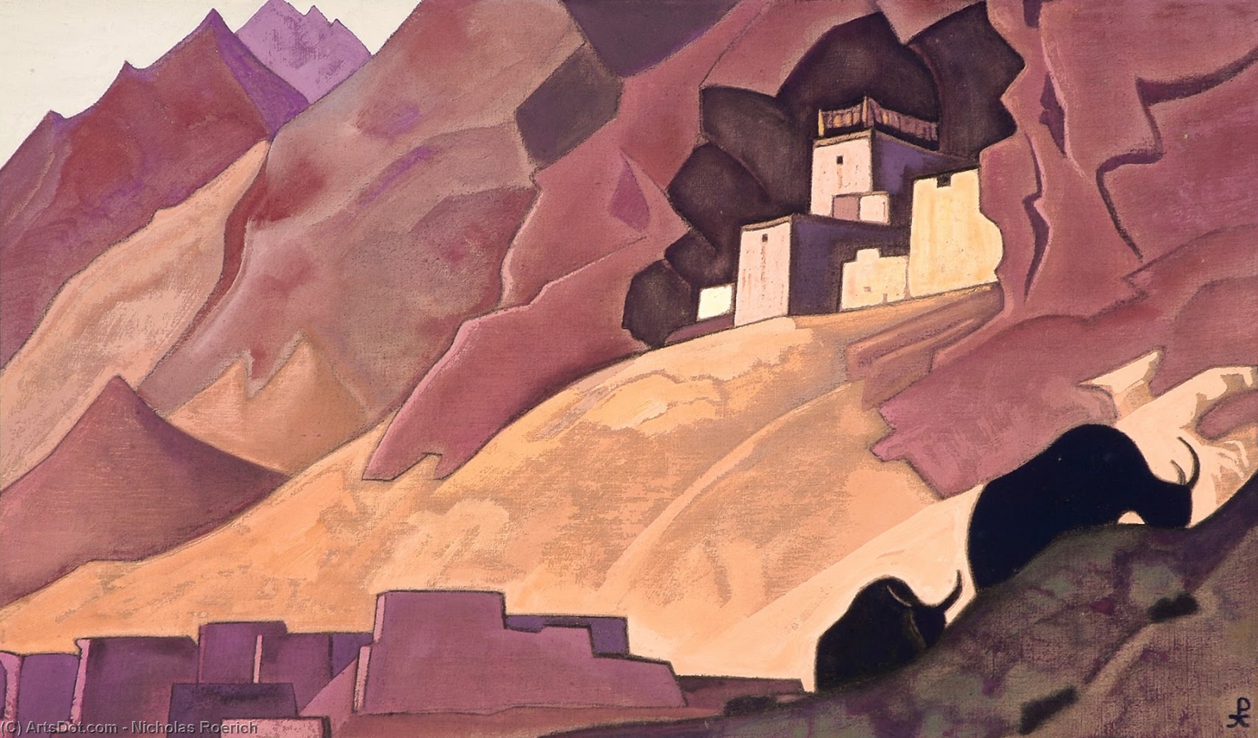 Wikoo.org - موسوعة الفنون الجميلة - اللوحة، العمل الفني Nicholas Roerich - Koksar