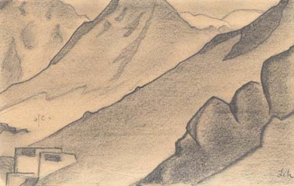 WikiOO.org - Encyclopedia of Fine Arts - Festés, Grafika Nicholas Roerich - Leh. Sketch