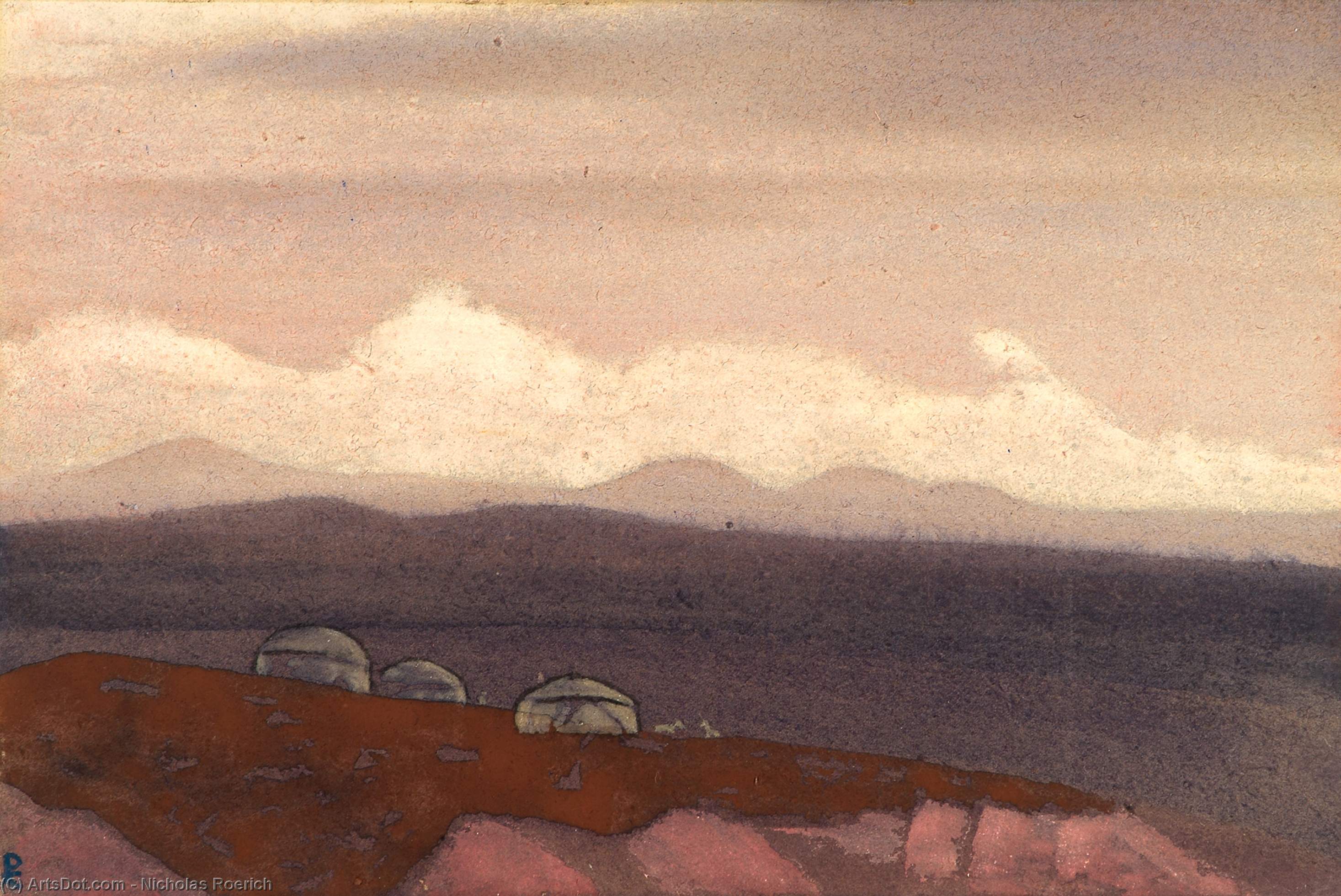 Wikioo.org - The Encyclopedia of Fine Arts - Painting, Artwork by Nicholas Roerich - Mongolia. Sunit