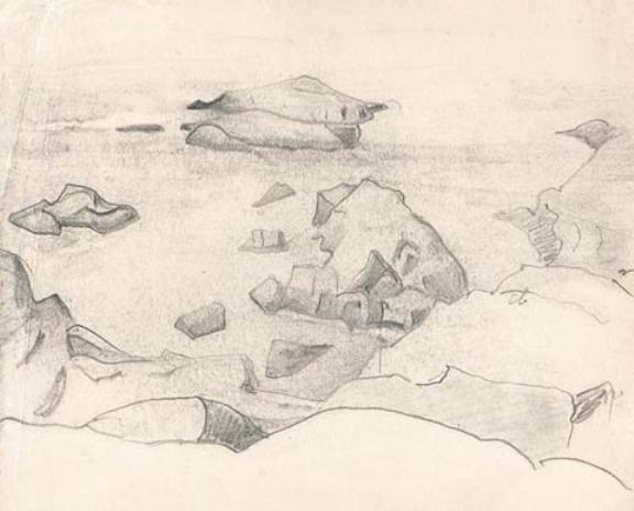 Wikioo.org - The Encyclopedia of Fine Arts - Painting, Artwork by Nicholas Roerich - Monhegan sketch 30