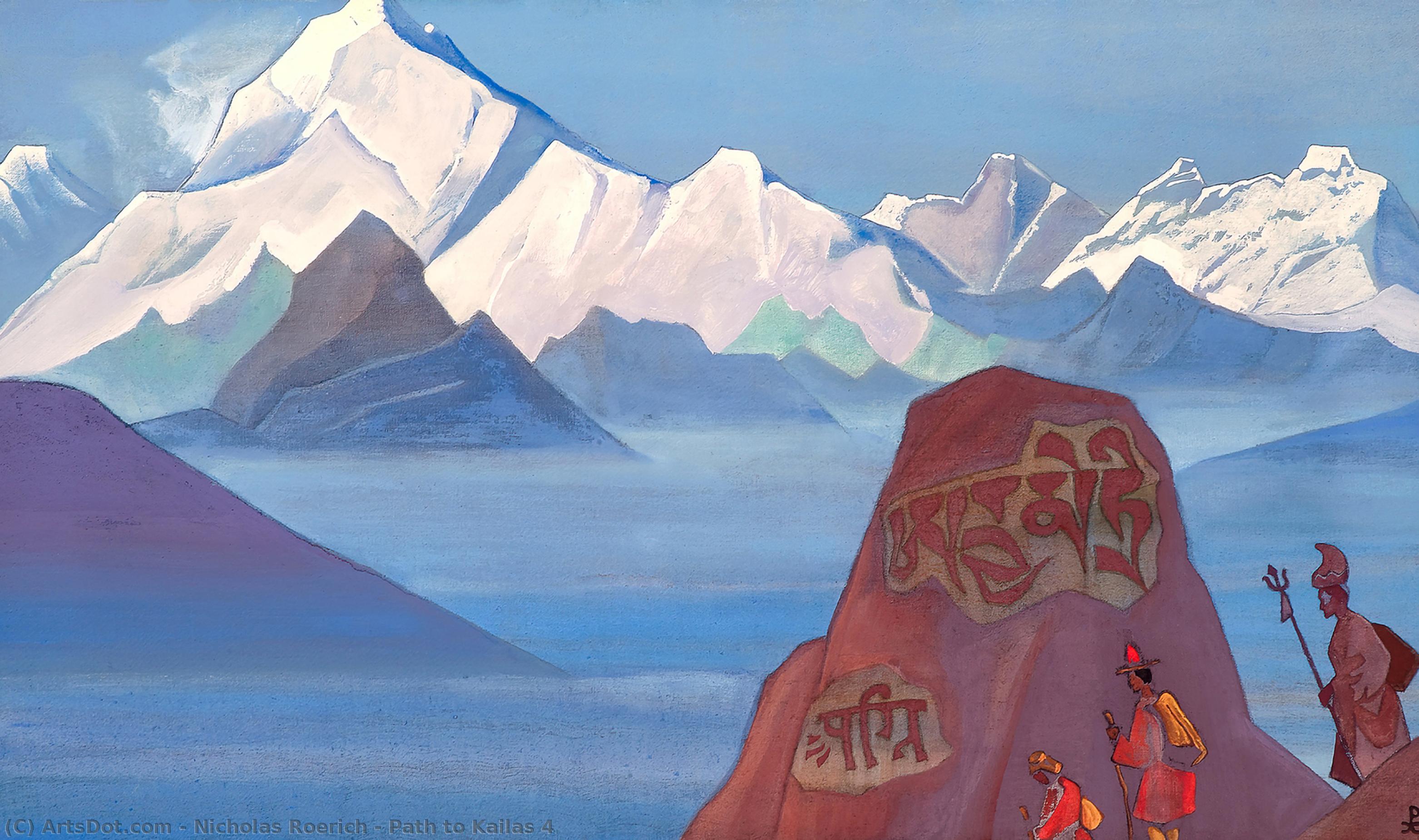 Wikioo.org - สารานุกรมวิจิตรศิลป์ - จิตรกรรม Nicholas Roerich - Path to Kailas 4