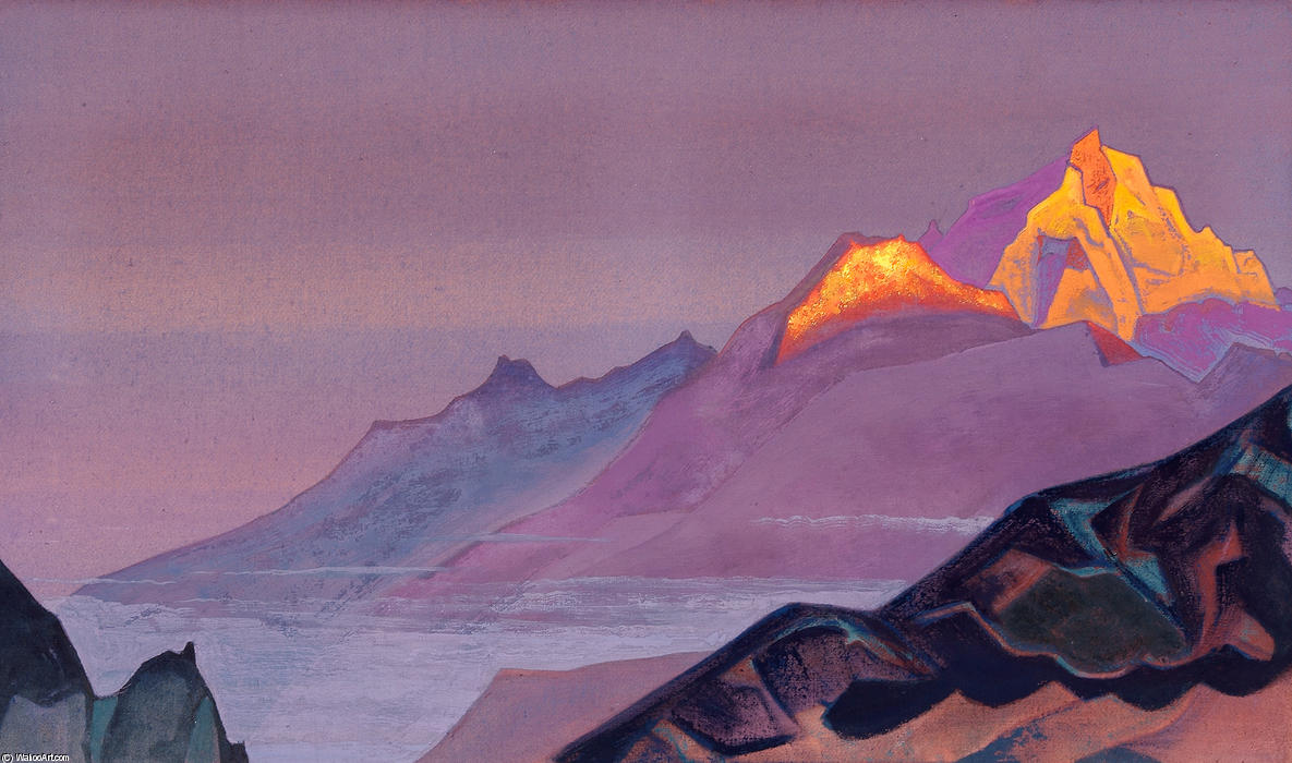 Wikioo.org - The Encyclopedia of Fine Arts - Painting, Artwork by Nicholas Roerich - Path to Shambhala