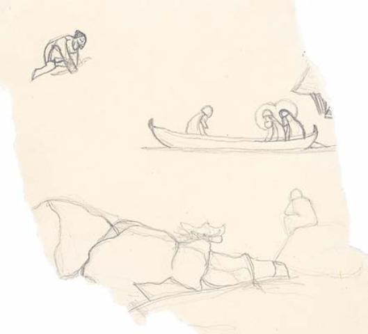 Wikoo.org - موسوعة الفنون الجميلة - اللوحة، العمل الفني Nicholas Roerich - Several sketches