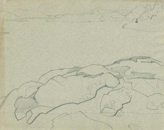 WikiOO.org - Enciklopedija dailės - Tapyba, meno kuriniai Nicholas Roerich - Sketch of landscape 9