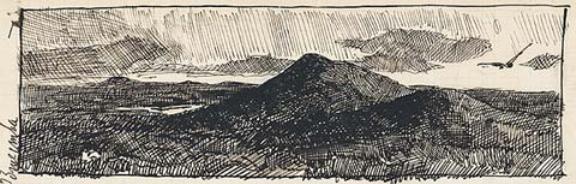 Wikioo.org - The Encyclopedia of Fine Arts - Painting, Artwork by Nicholas Roerich - Sketch of landscape