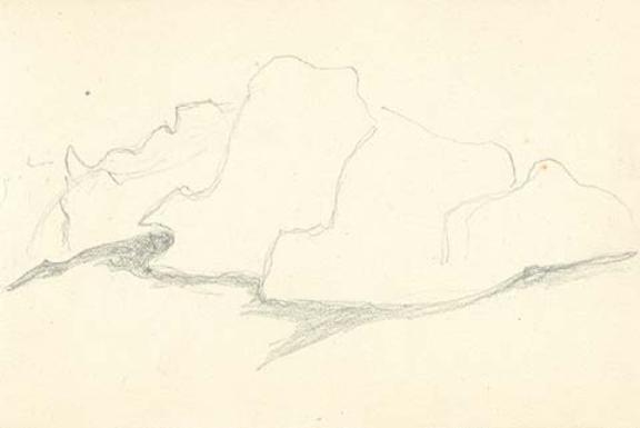 WikiOO.org - Encyclopedia of Fine Arts - Malba, Artwork Nicholas Roerich - Sketch of mountain landscape 12