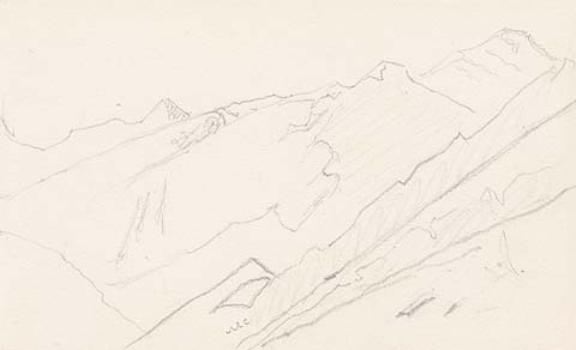 WikiOO.org - Encyclopedia of Fine Arts - Malba, Artwork Nicholas Roerich - Sketch of mountain landscape 17