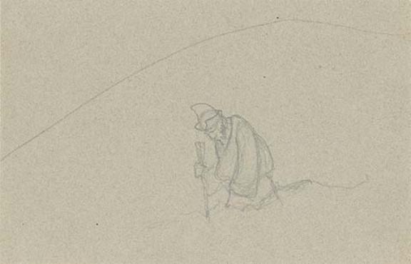 WikiOO.org - Encyclopedia of Fine Arts - Malba, Artwork Nicholas Roerich - Sketch of travelling lama