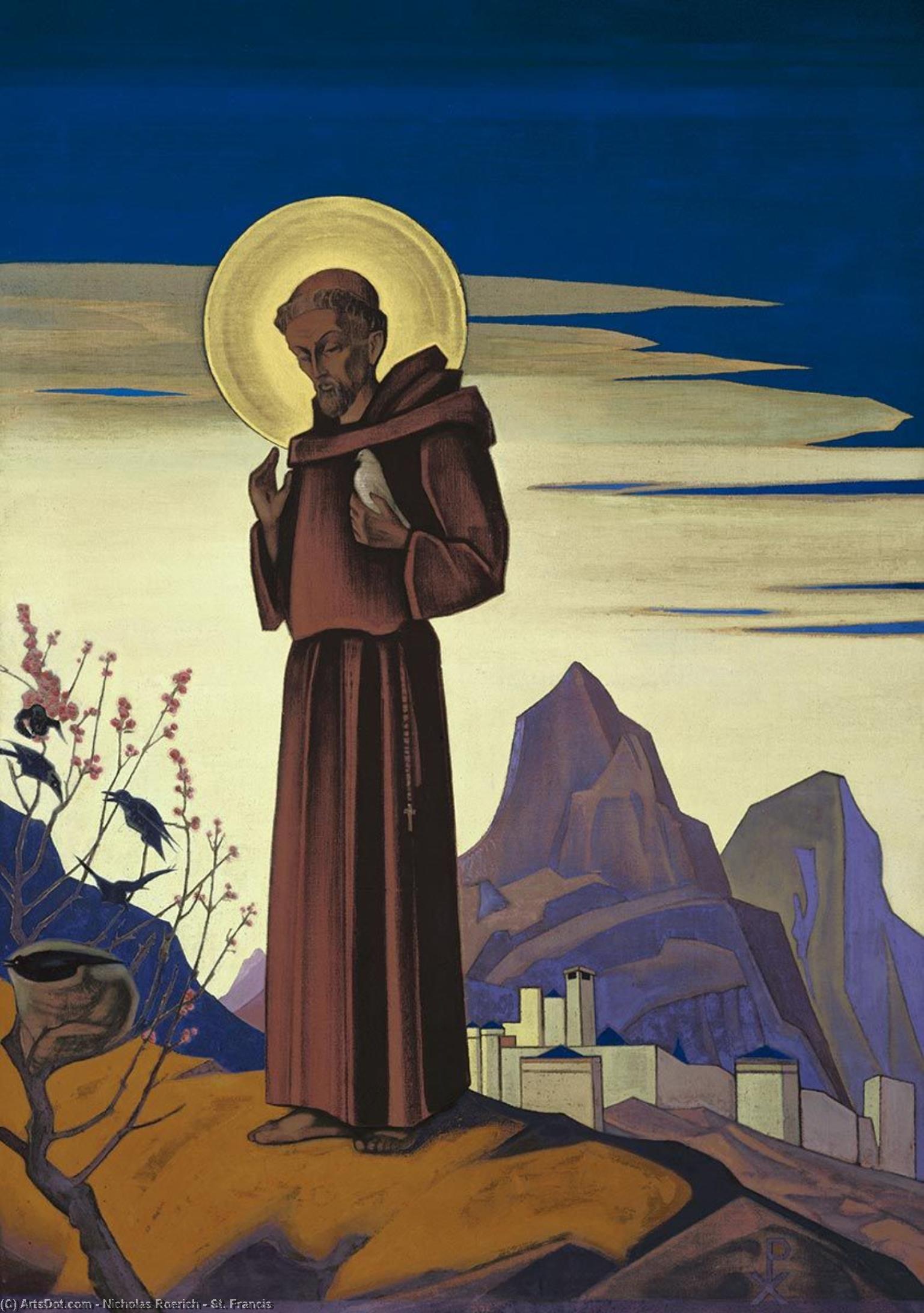 WikiOO.org - Encyclopedia of Fine Arts - Maľba, Artwork Nicholas Roerich - St. Francis