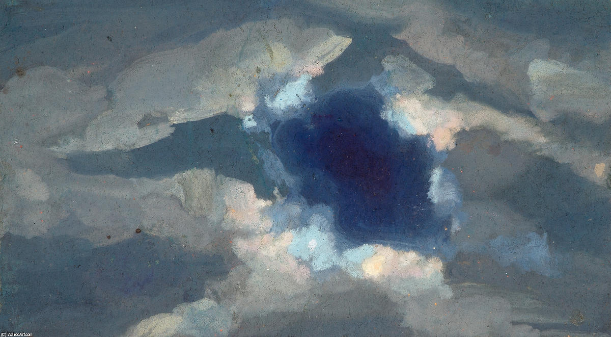 Wikioo.org - Bách khoa toàn thư về mỹ thuật - Vẽ tranh, Tác phẩm nghệ thuật Nicholas Roerich - Study of clouds