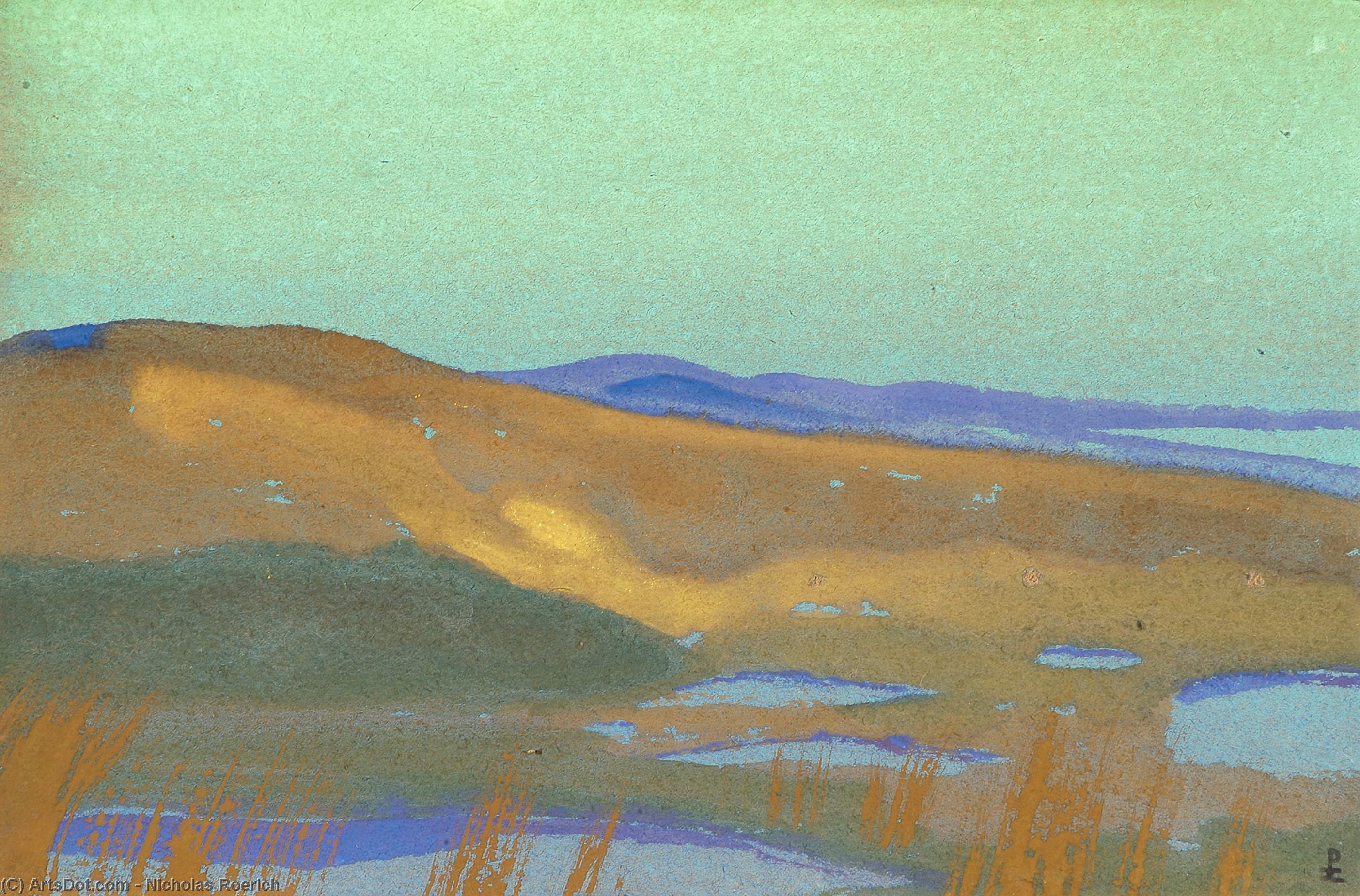 Wikioo.org - Die Enzyklopädie bildender Kunst - Malerei, Kunstwerk von Nicholas Roerich - Sümpfe von Tsaidam