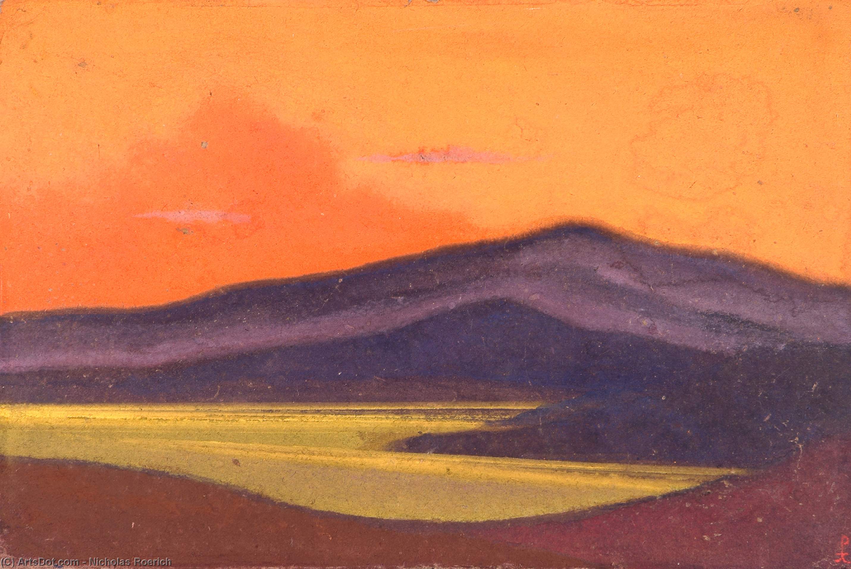 WikiOO.org - Енциклопедия за изящни изкуства - Живопис, Произведения на изкуството Nicholas Roerich - Tibet 1
