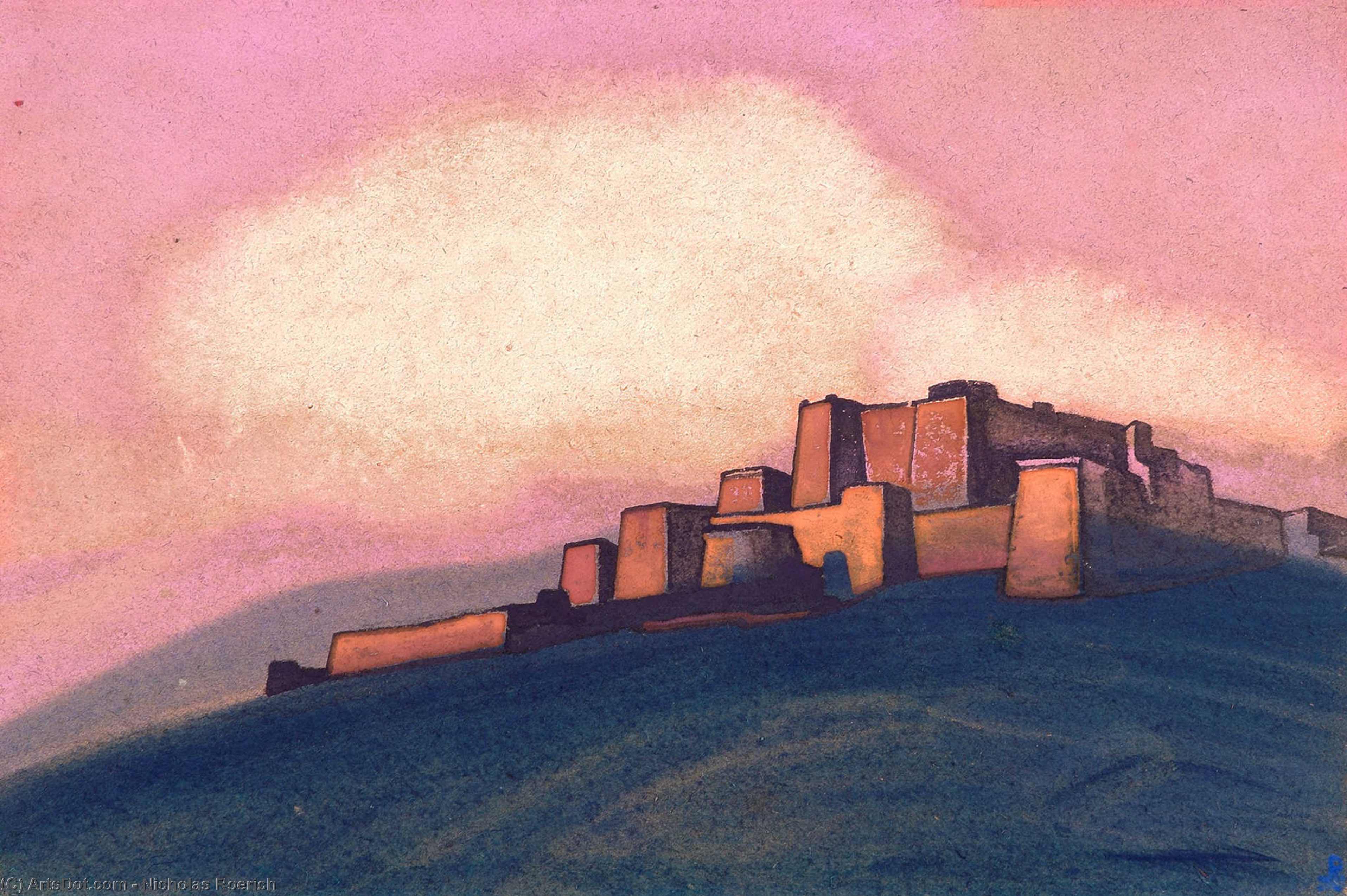 Wikioo.org - สารานุกรมวิจิตรศิลป์ - จิตรกรรม Nicholas Roerich - Tibetan Fortress