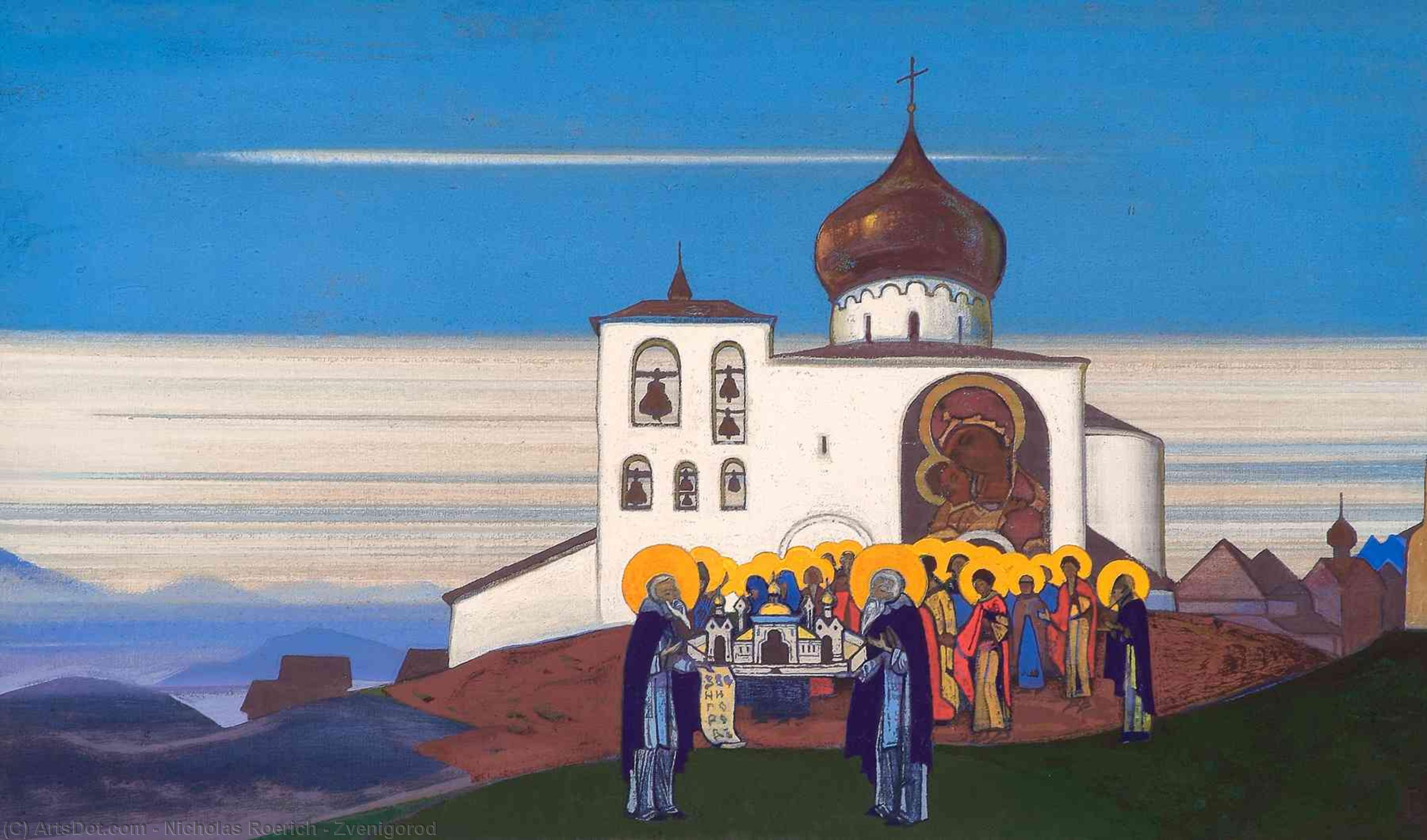 WikiOO.org - Εγκυκλοπαίδεια Καλών Τεχνών - Ζωγραφική, έργα τέχνης Nicholas Roerich - Zvenigorod