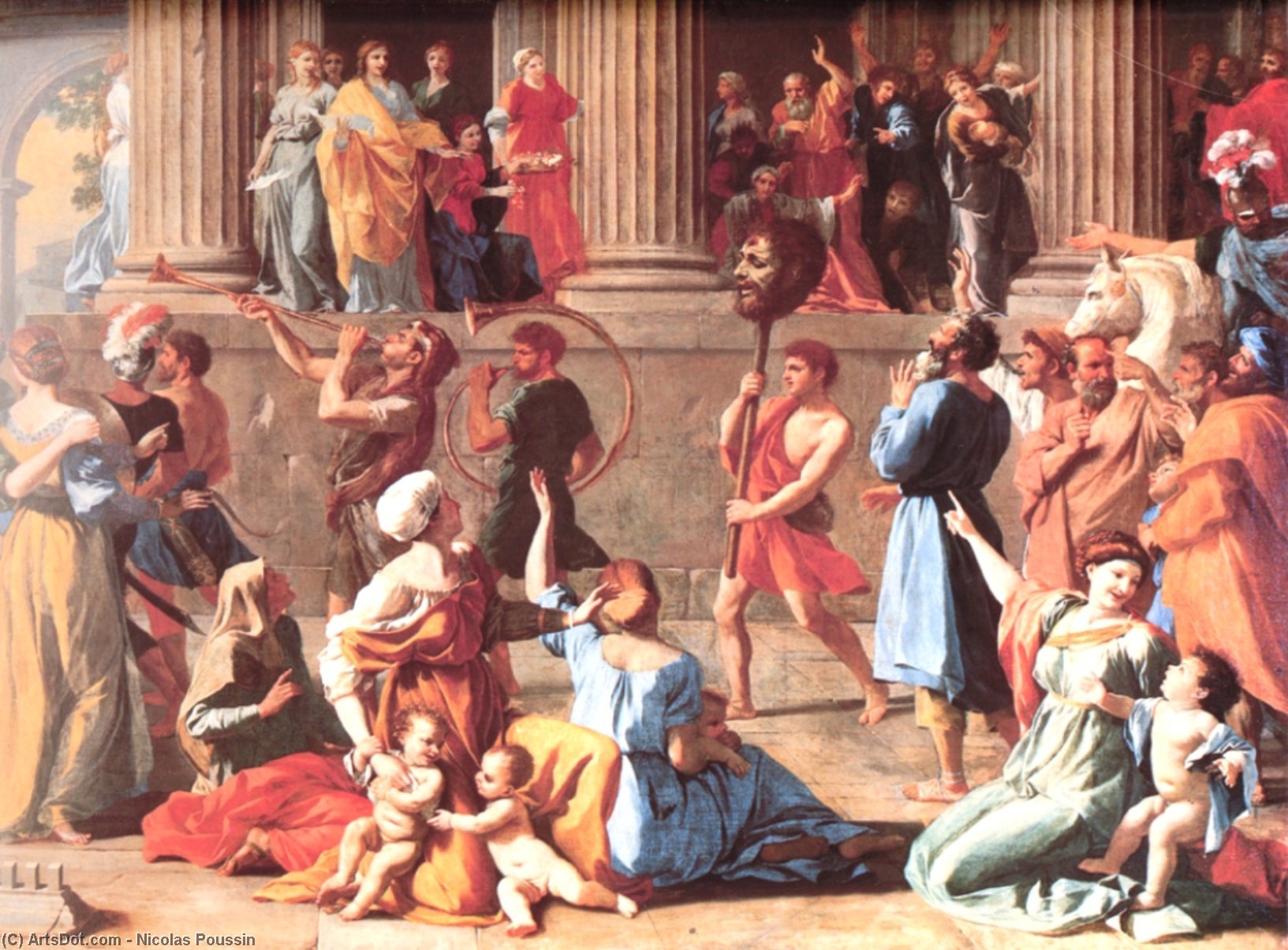 Wikioo.org - The Encyclopedia of Fine Arts - Painting, Artwork by Nicolas Poussin - The Triumph of David [detail]
