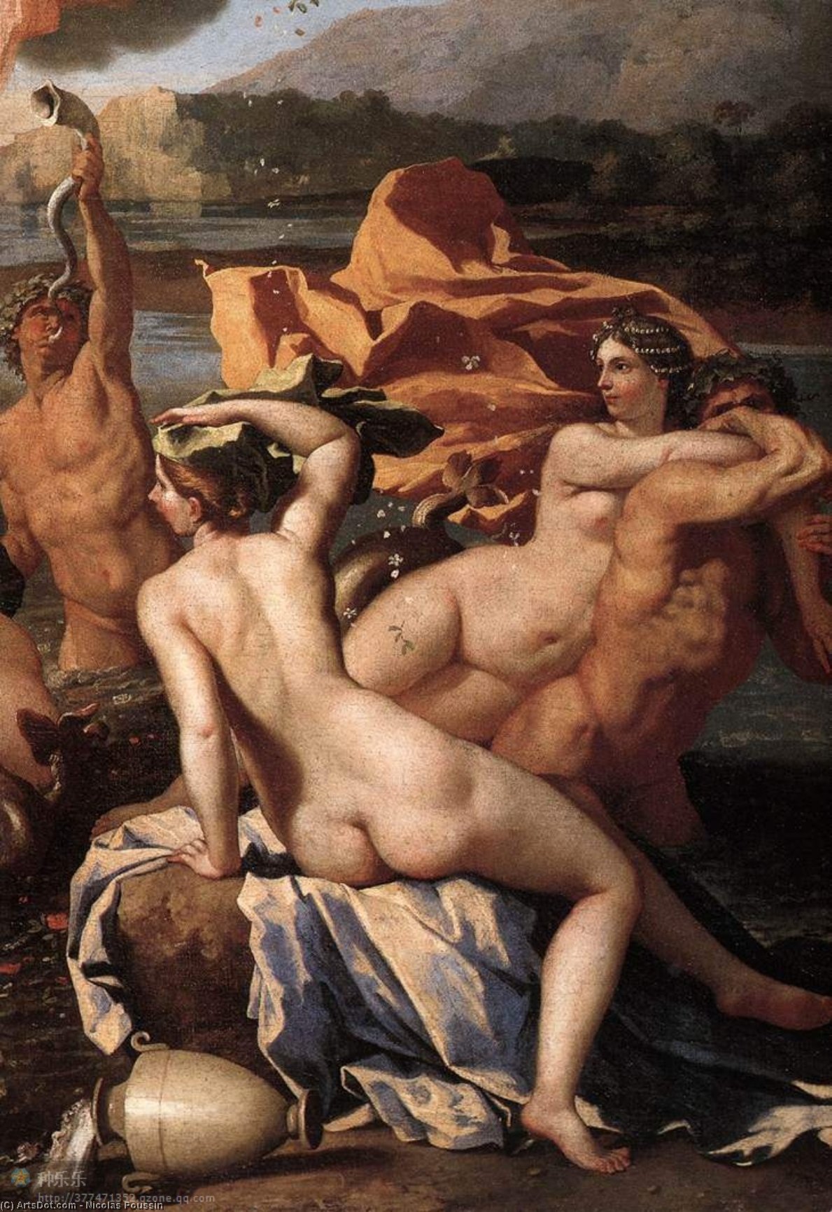 Wikioo.org – La Enciclopedia de las Bellas Artes - Pintura, Obras de arte de Nicolas Poussin - El triunfo de Neptuno Detalle