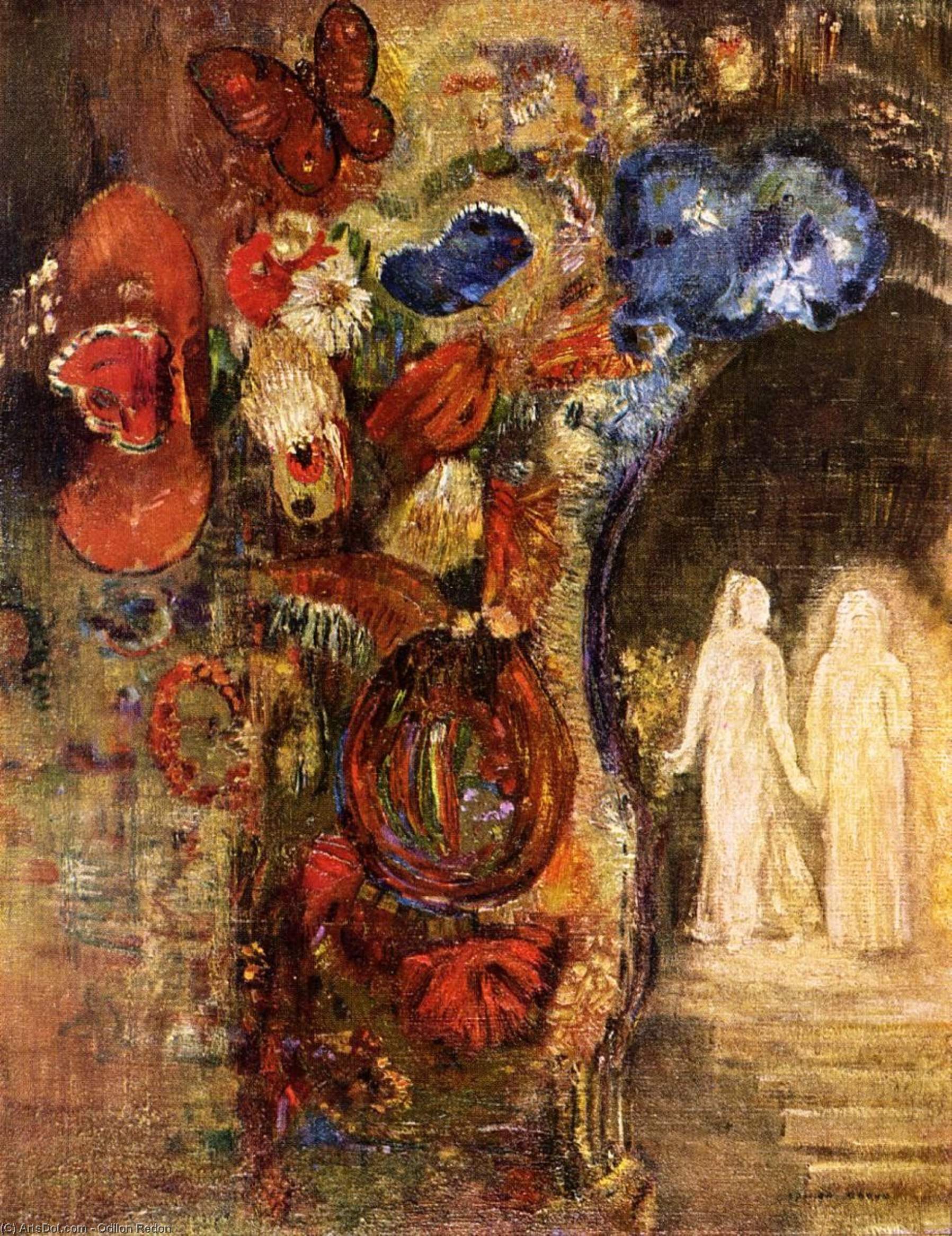 Wikoo.org - موسوعة الفنون الجميلة - اللوحة، العمل الفني Odilon Redon - Apparition