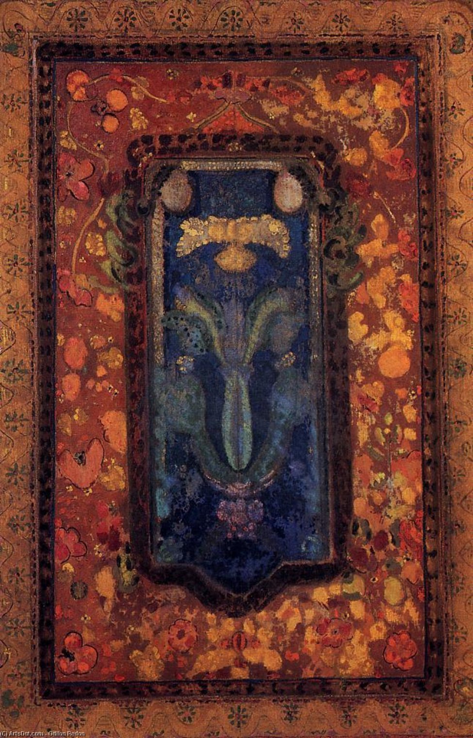 WikiOO.org – 美術百科全書 - 繪畫，作品 Odilon Redon - 一个礼拜毯设计