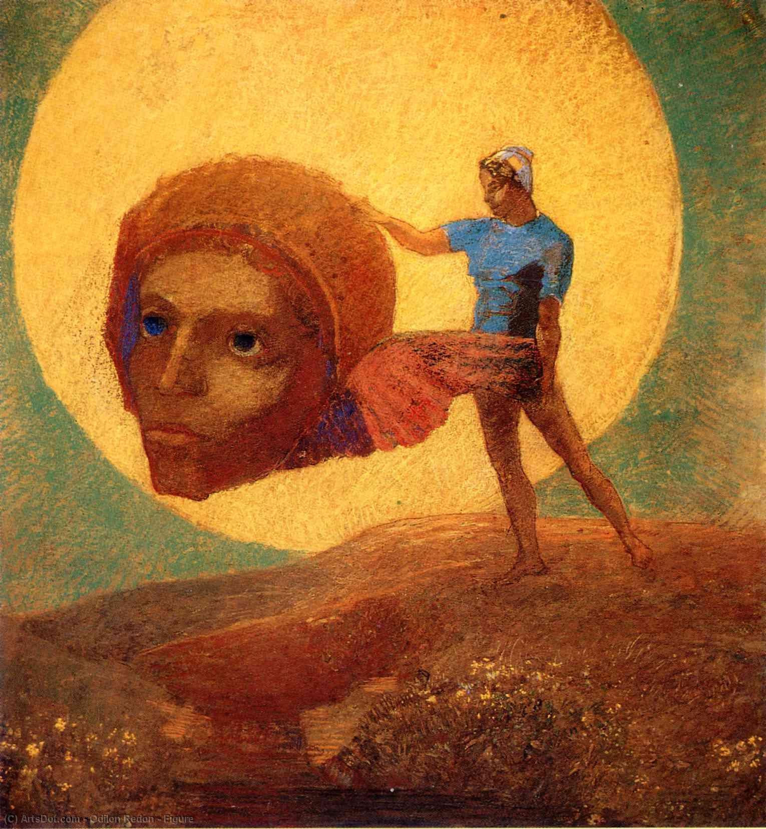 WikiOO.org - Encyclopedia of Fine Arts - Maalaus, taideteos Odilon Redon - Figure