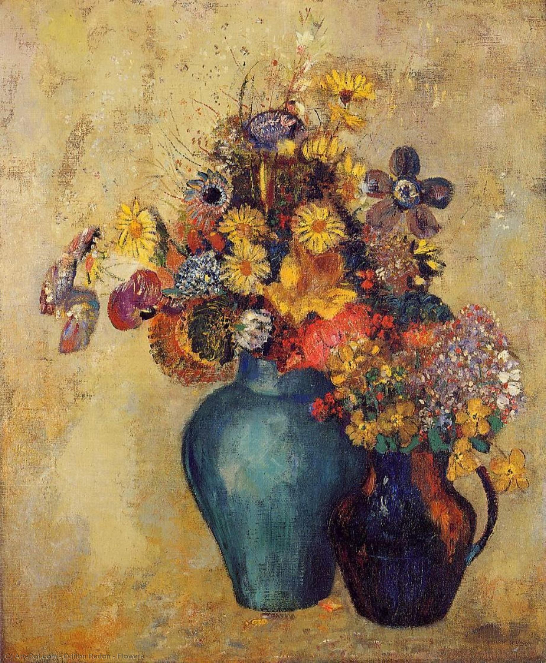 WikiOO.org - Enciklopedija likovnih umjetnosti - Slikarstvo, umjetnička djela Odilon Redon - Flowers