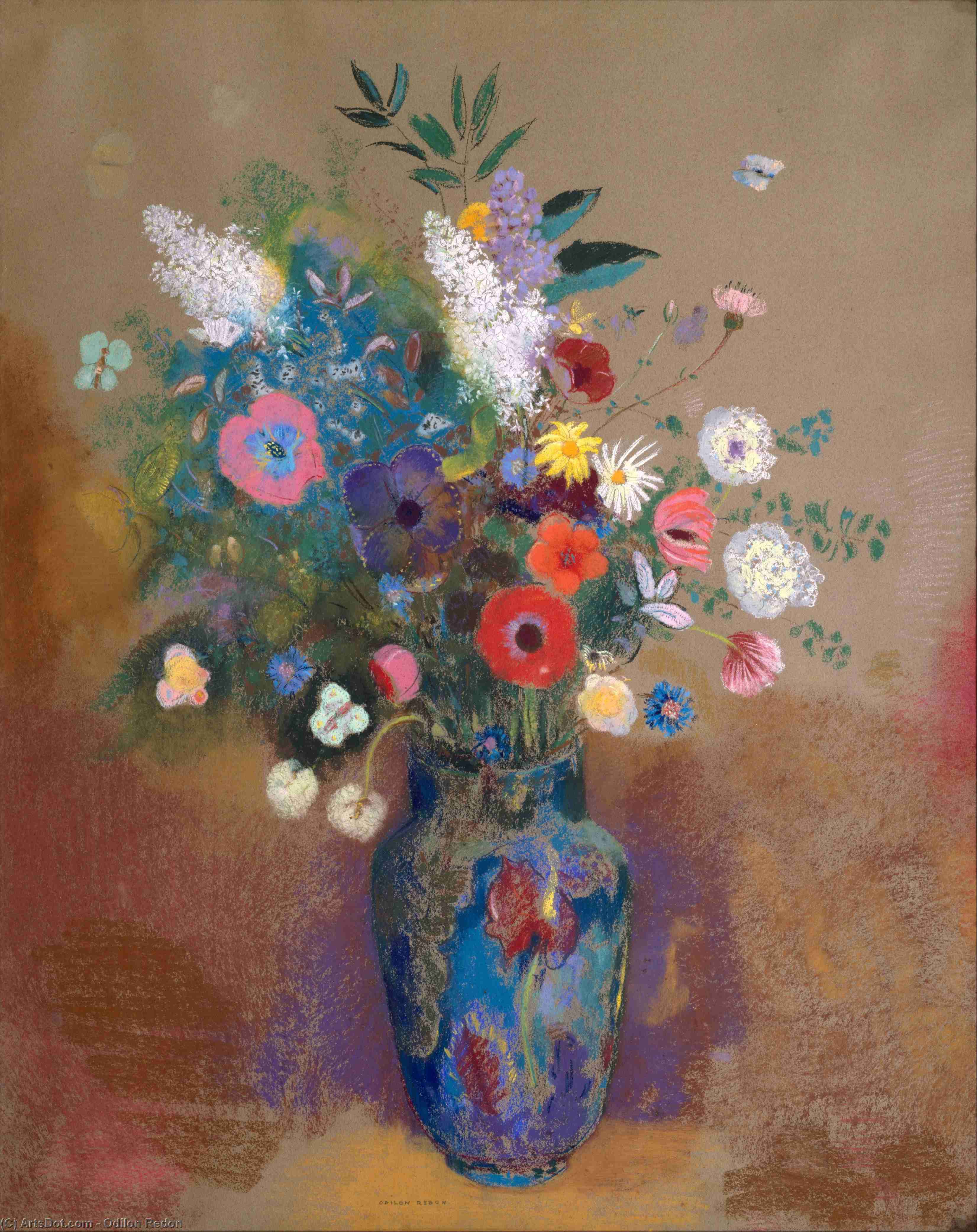 WikiOO.org - Енциклопедия за изящни изкуства - Живопис, Произведения на изкуството Odilon Redon - Flowers 5