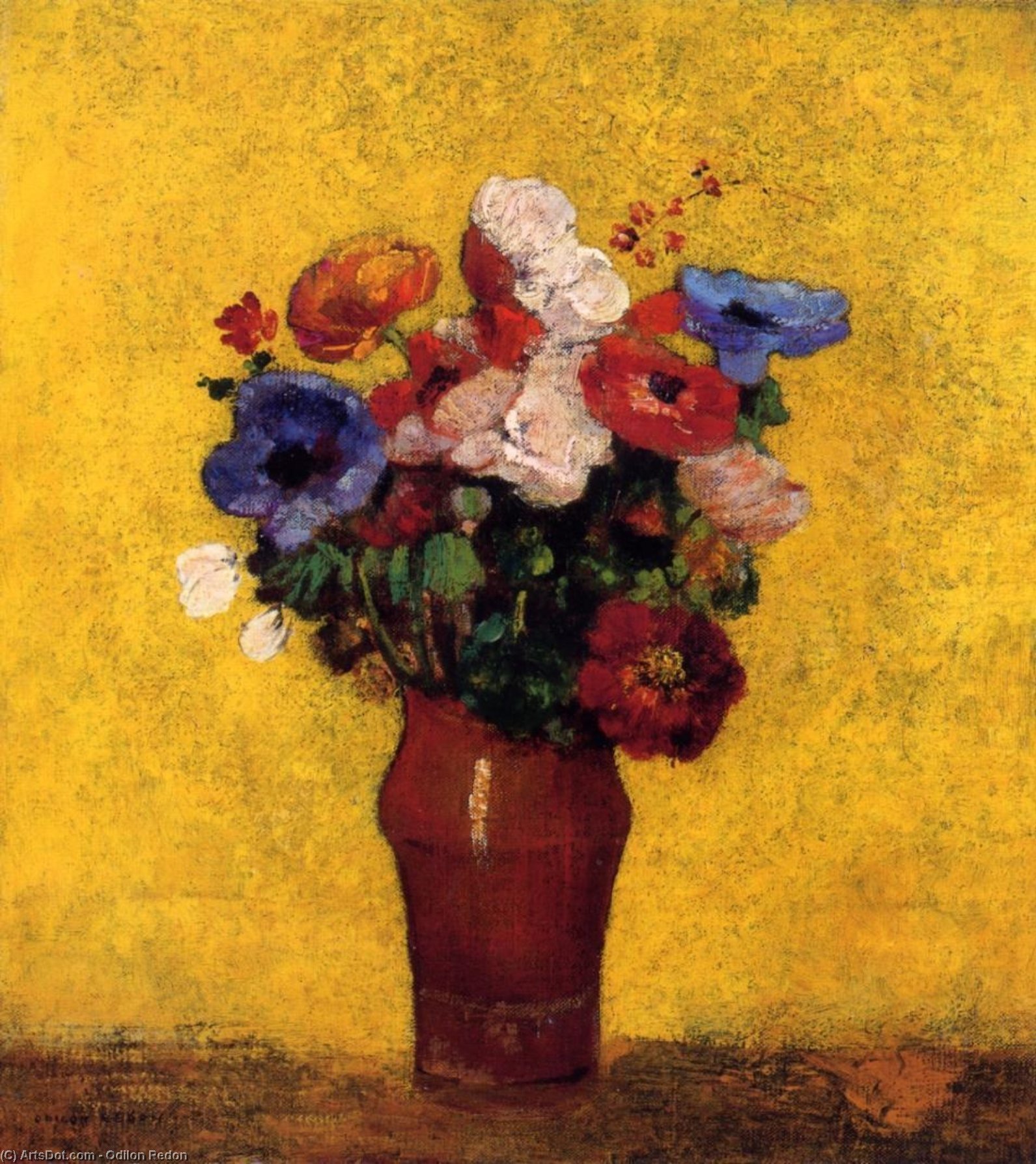 Wikioo.org - The Encyclopedia of Fine Arts - Painting, Artwork by Odilon Redon - Flowers