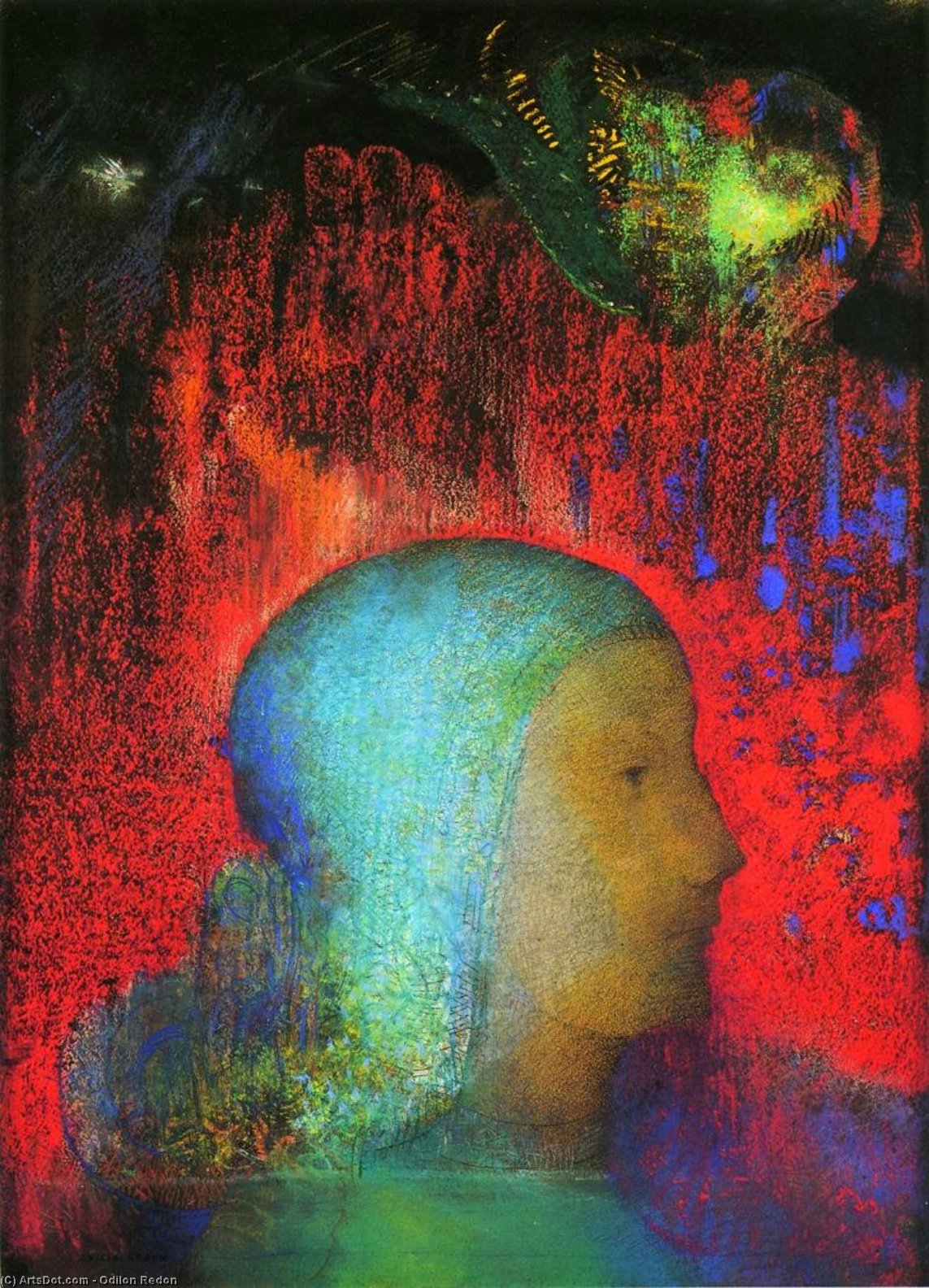 Wikioo.org - The Encyclopedia of Fine Arts - Painting, Artwork by Odilon Redon - Joan of Arc