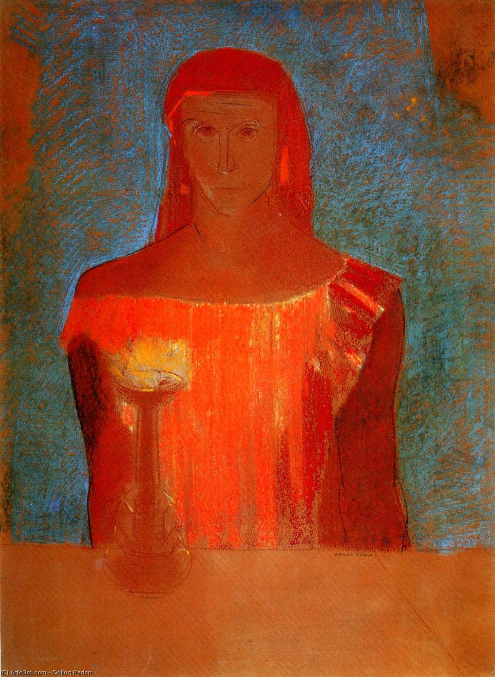 WikiOO.org - Encyclopedia of Fine Arts - Maleri, Artwork Odilon Redon - Lady Macbeth