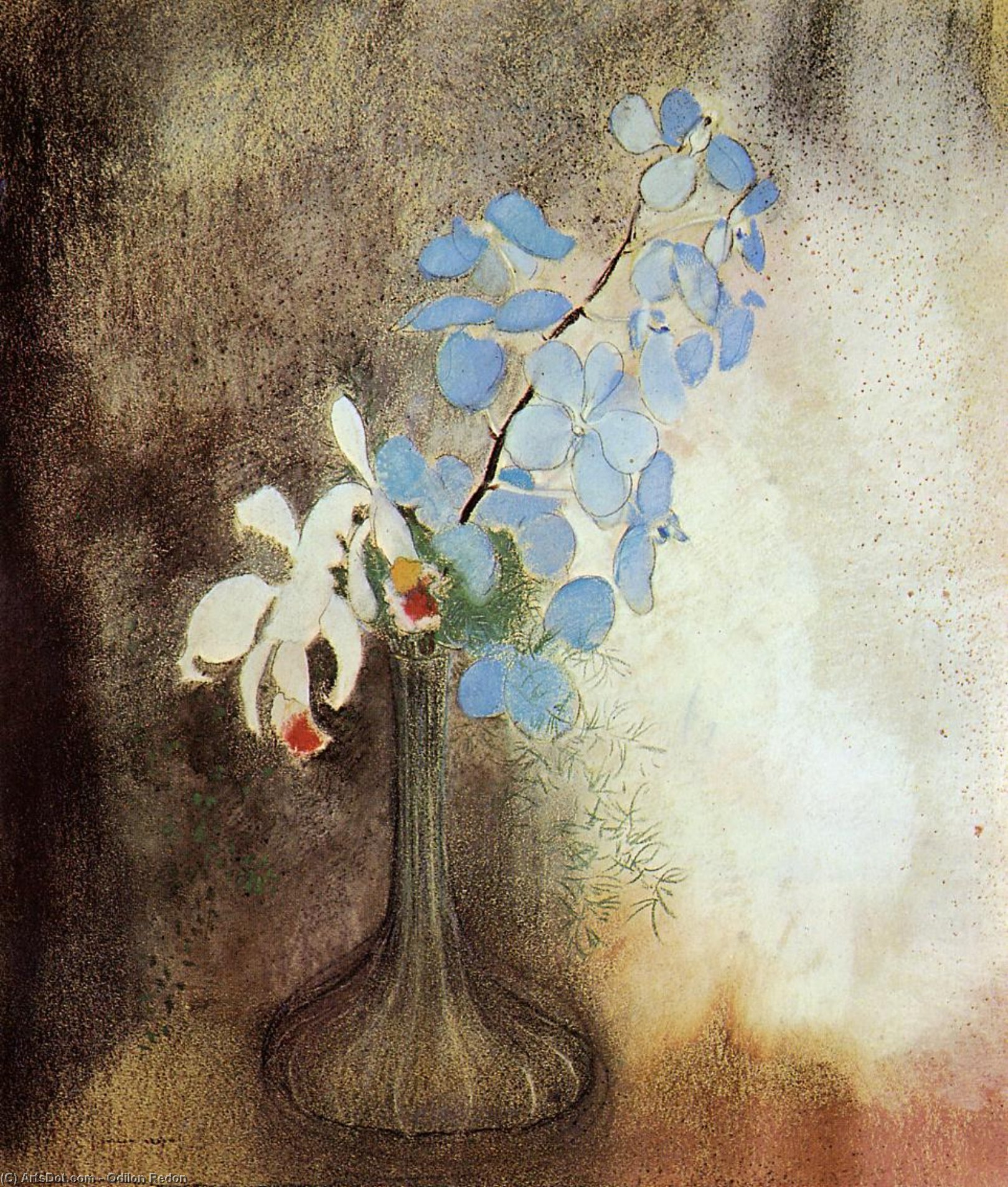 Wikioo.org - The Encyclopedia of Fine Arts - Painting, Artwork by Odilon Redon - Orchids