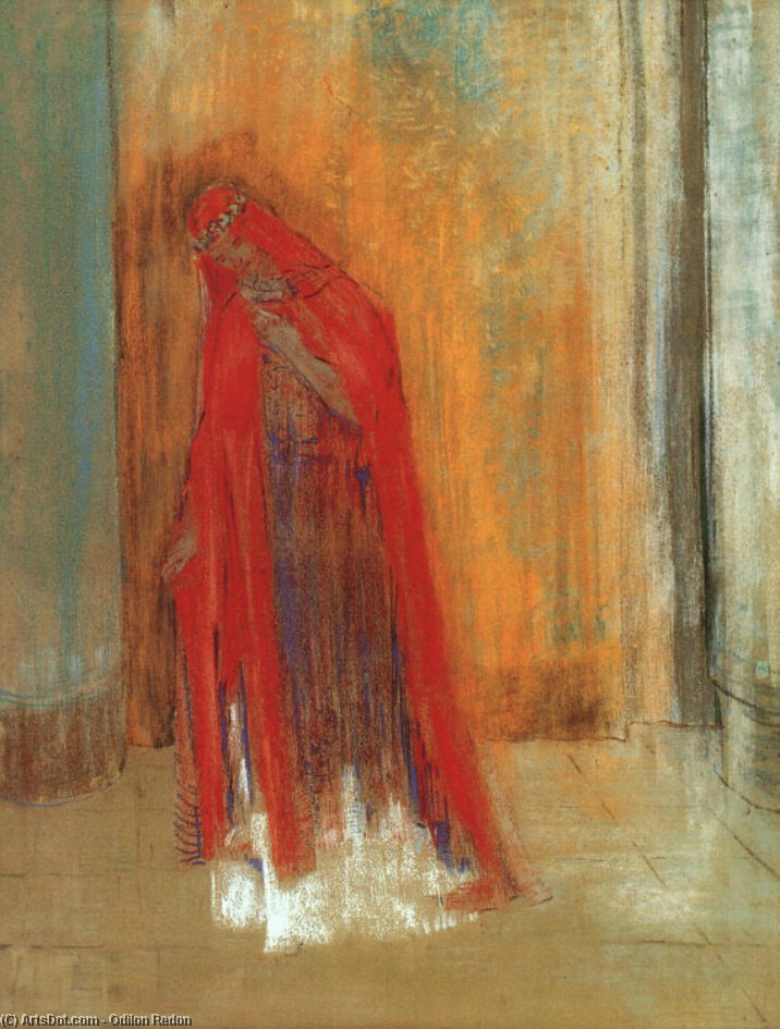 WikiOO.org - Encyclopedia of Fine Arts - Lukisan, Artwork Odilon Redon - Oriental Woman