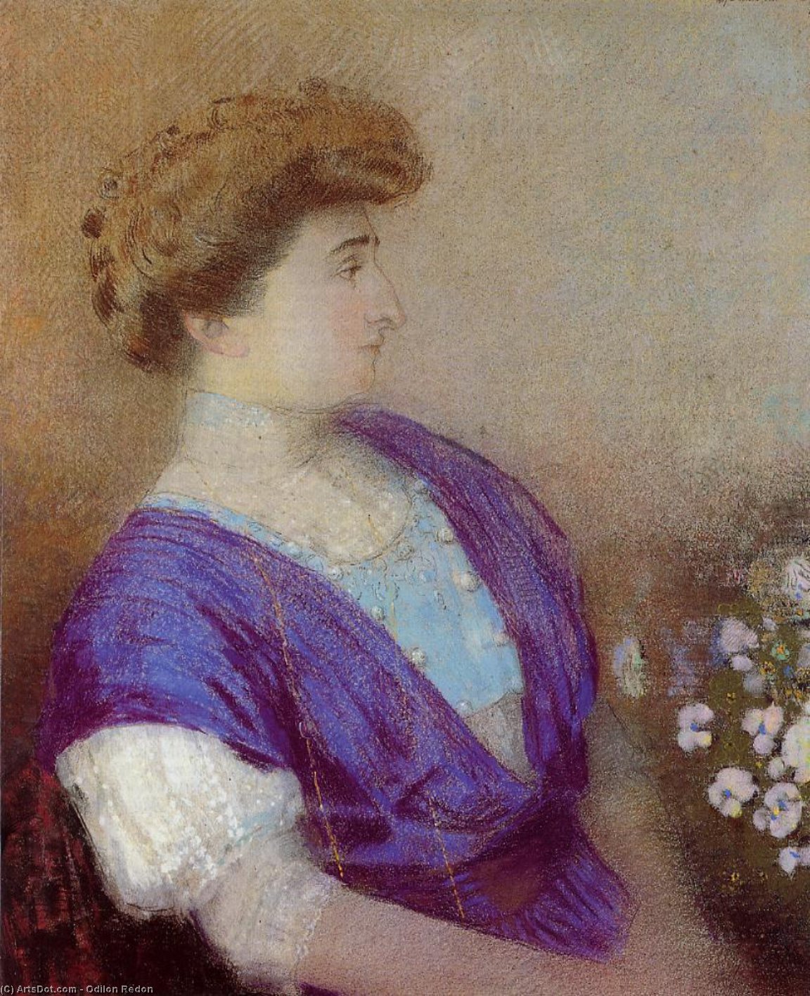 WikiOO.org - Enciclopedia of Fine Arts - Pictura, lucrări de artă Odilon Redon - Portrait of the Marquis de Gonet