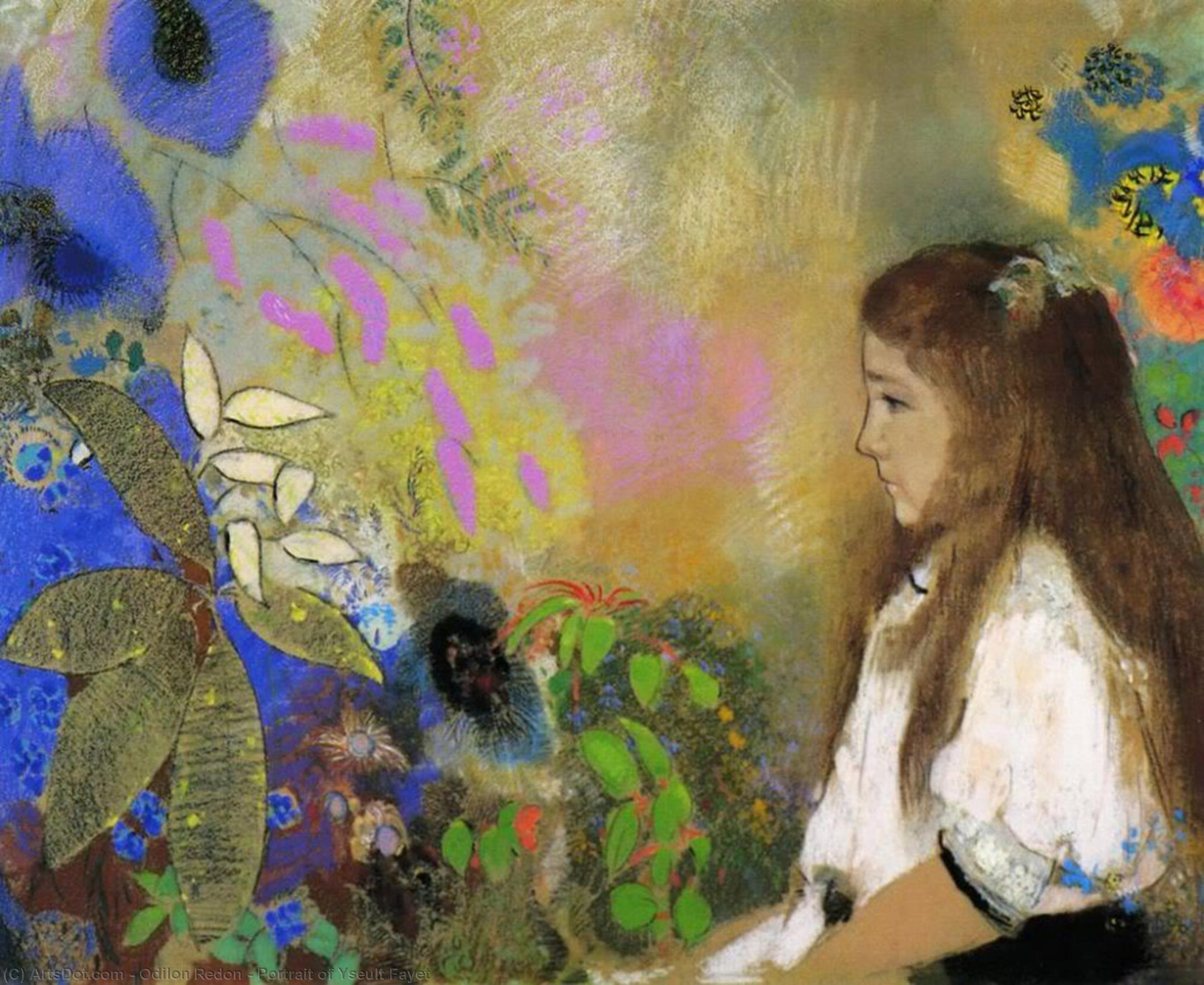 Wikioo.org - The Encyclopedia of Fine Arts - Painting, Artwork by Odilon Redon - Portrait of Yseult Fayet