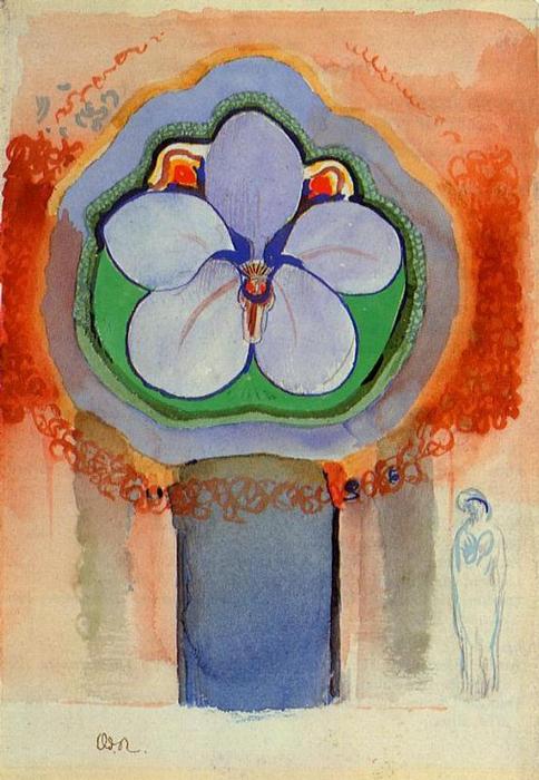 WikiOO.org - Enciklopedija dailės - Tapyba, meno kuriniai Odilon Redon - Strange Orchid