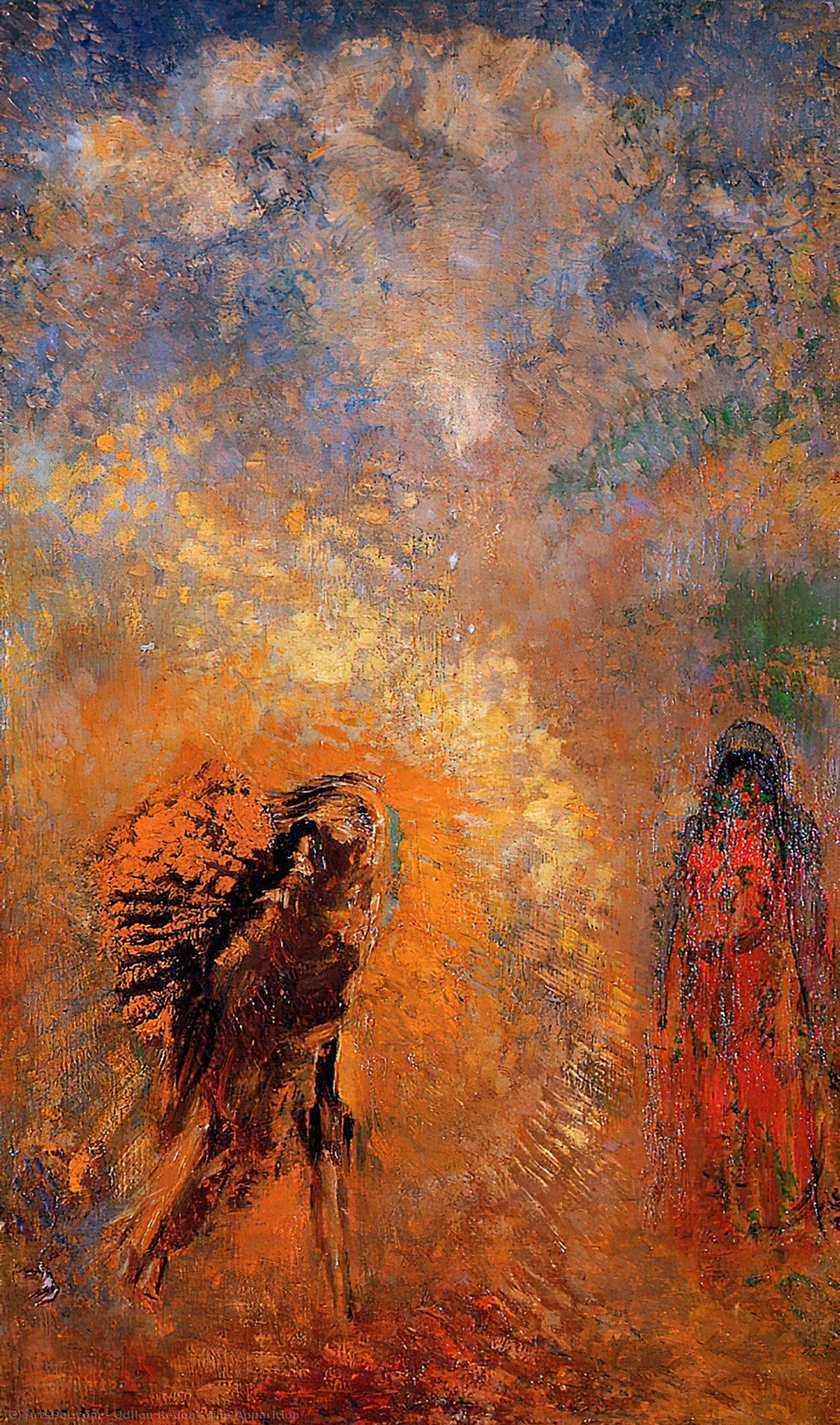 Wikoo.org - موسوعة الفنون الجميلة - اللوحة، العمل الفني Odilon Redon - The Apparition
