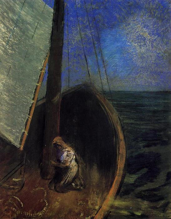 Wikioo.org – La Enciclopedia de las Bellas Artes - Pintura, Obras de arte de Odilon Redon - Vacaciones en el mar