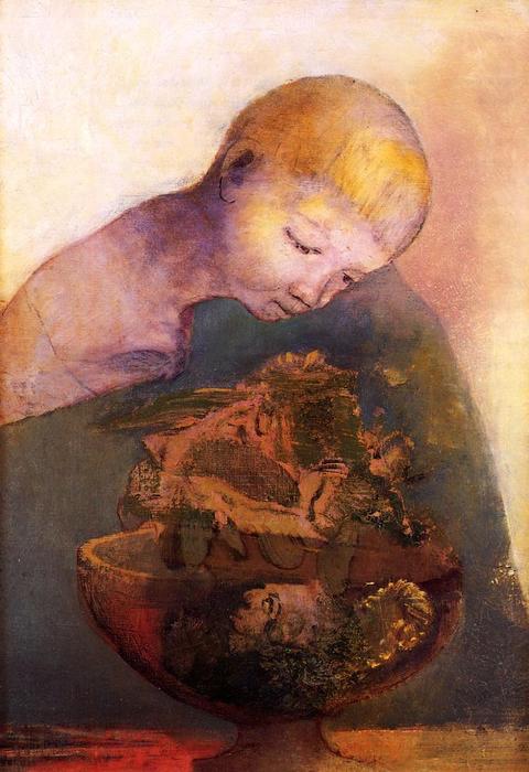 WikiOO.org - Encyclopedia of Fine Arts - Maľba, Artwork Odilon Redon - The Chalice Of Becoming
