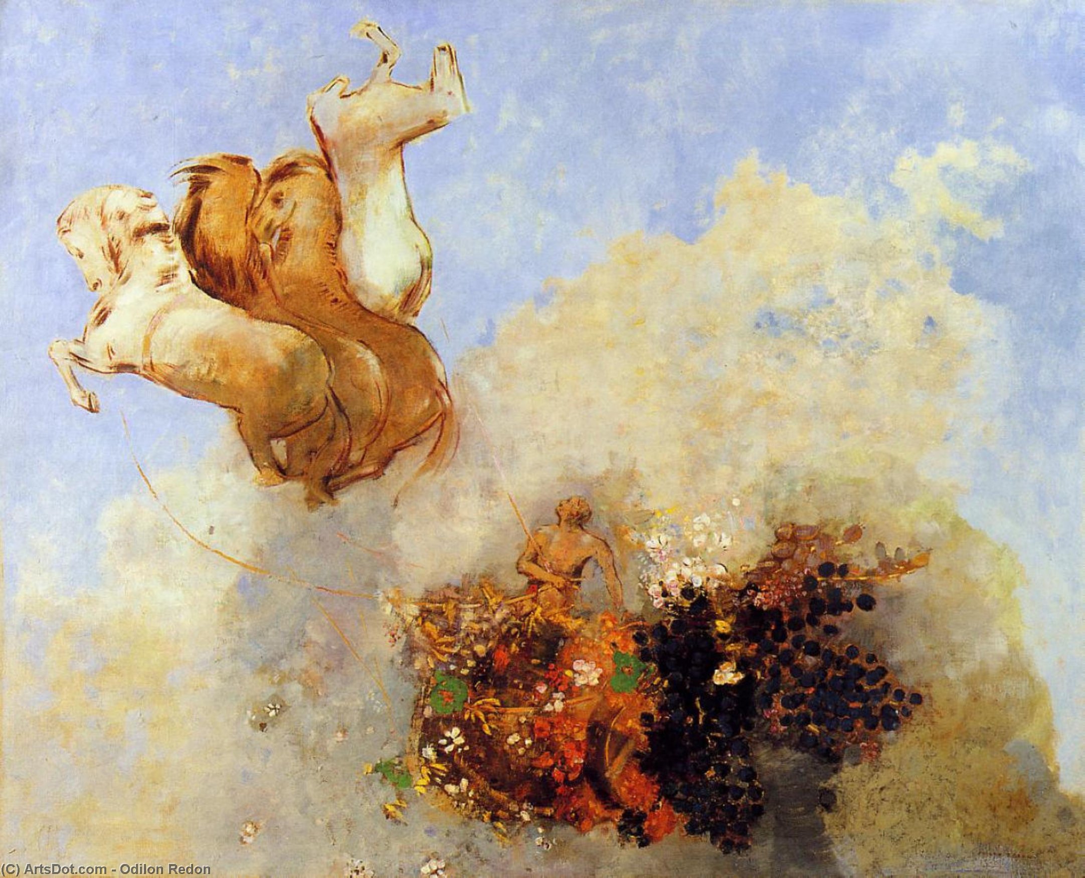 Wikioo.org - The Encyclopedia of Fine Arts - Painting, Artwork by Odilon Redon - The Chariot Of Apollo 1