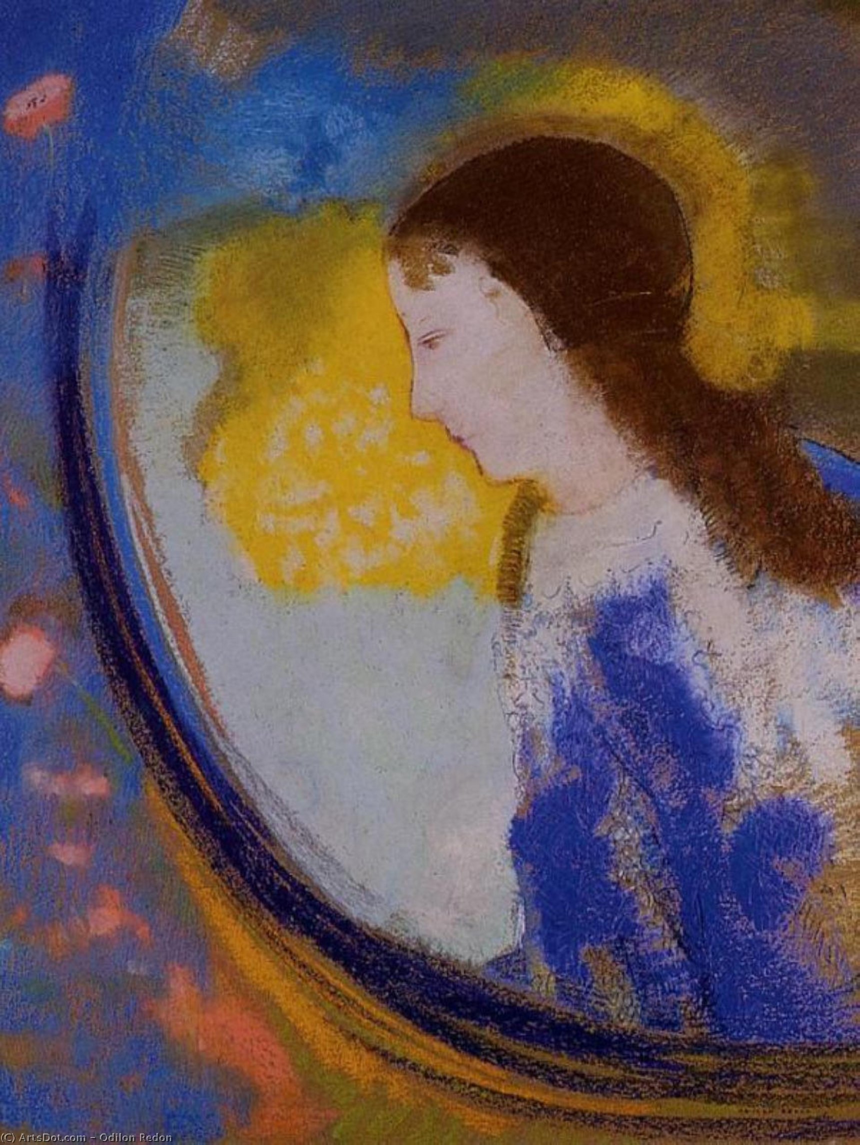 Wikioo.org - The Encyclopedia of Fine Arts - Painting, Artwork by Odilon Redon - The Child in a Sphere of Light