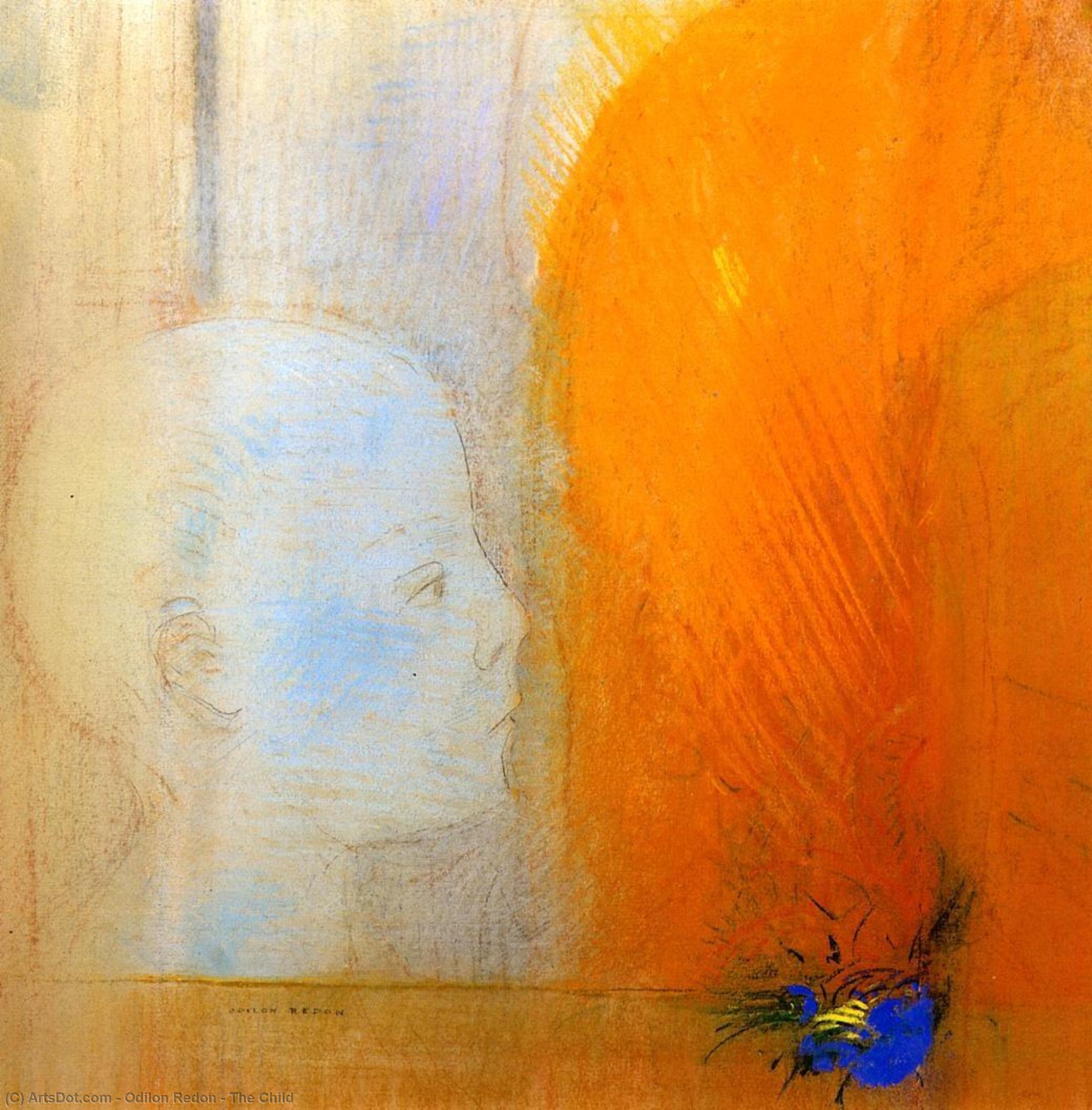 Wikioo.org - The Encyclopedia of Fine Arts - Painting, Artwork by Odilon Redon - The Child