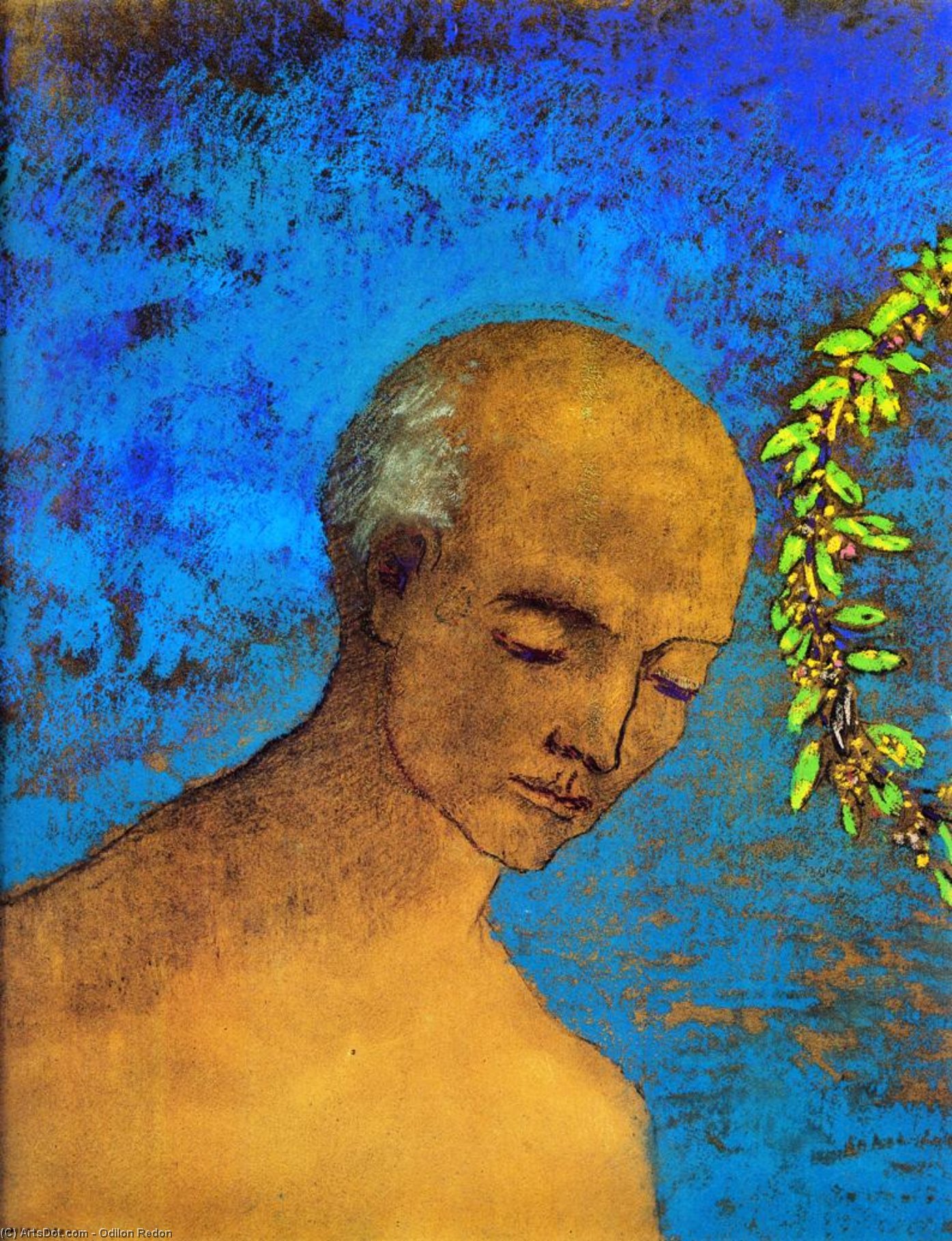 Wikioo.org - Encyklopedia Sztuk Pięknych - Malarstwo, Grafika Odilon Redon - The Crown 1